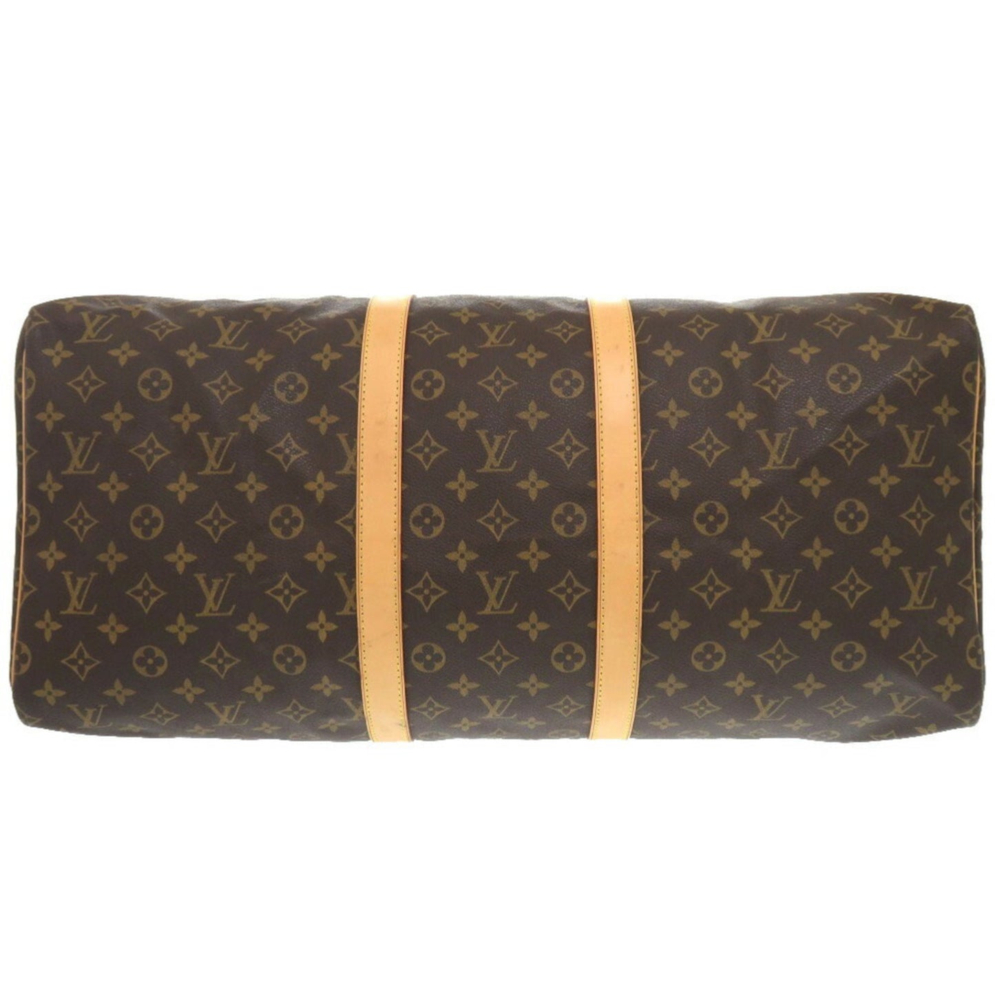 Louis Vuitton Keepall 55, Brown, Canvas, travel