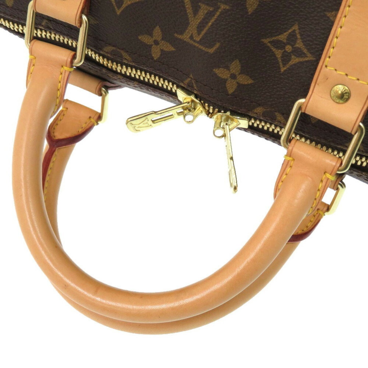 Louis Vuitton Keepall 55, Brown, Canvas, travel