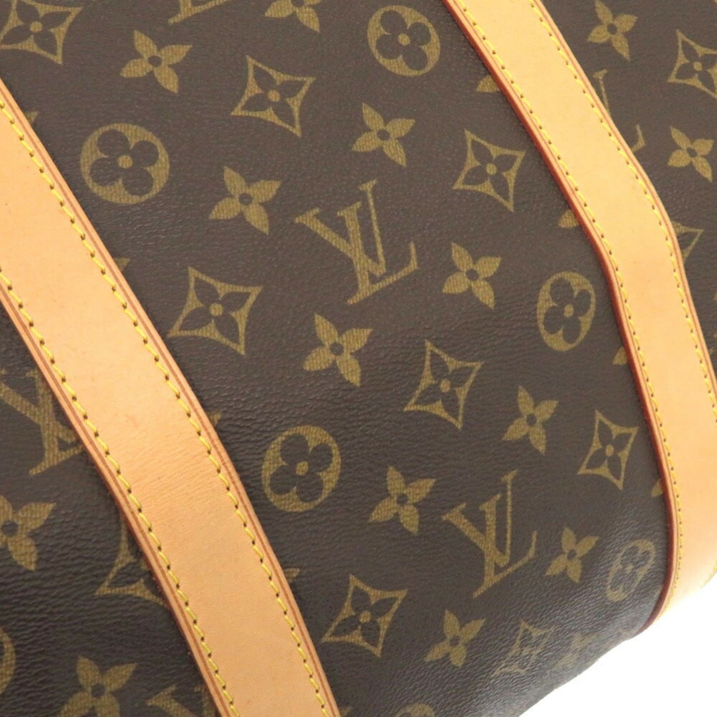 Louis Vuitton Keepall 55, Brown, Canvas, travel