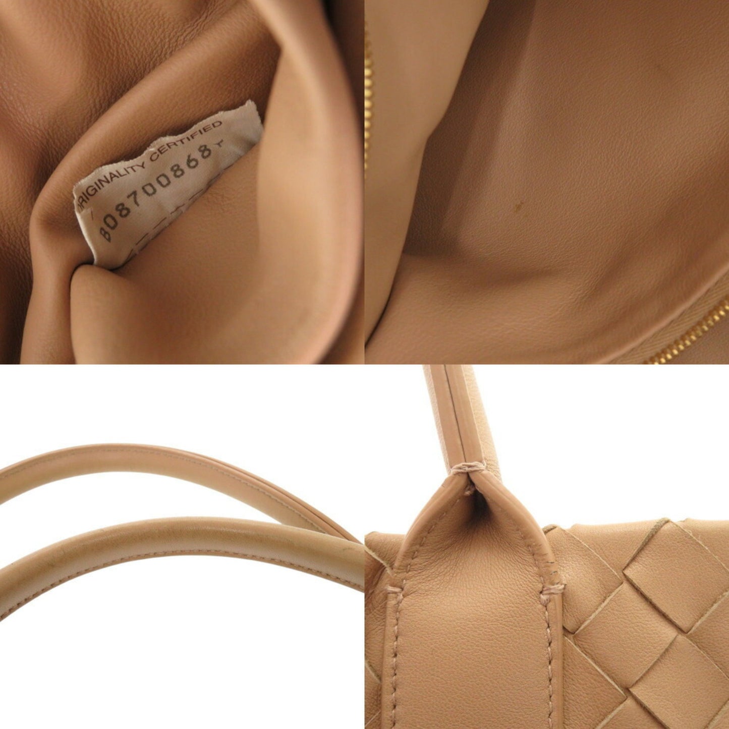 Bottega Veneta Intrecciato, Beige, Leather, tote