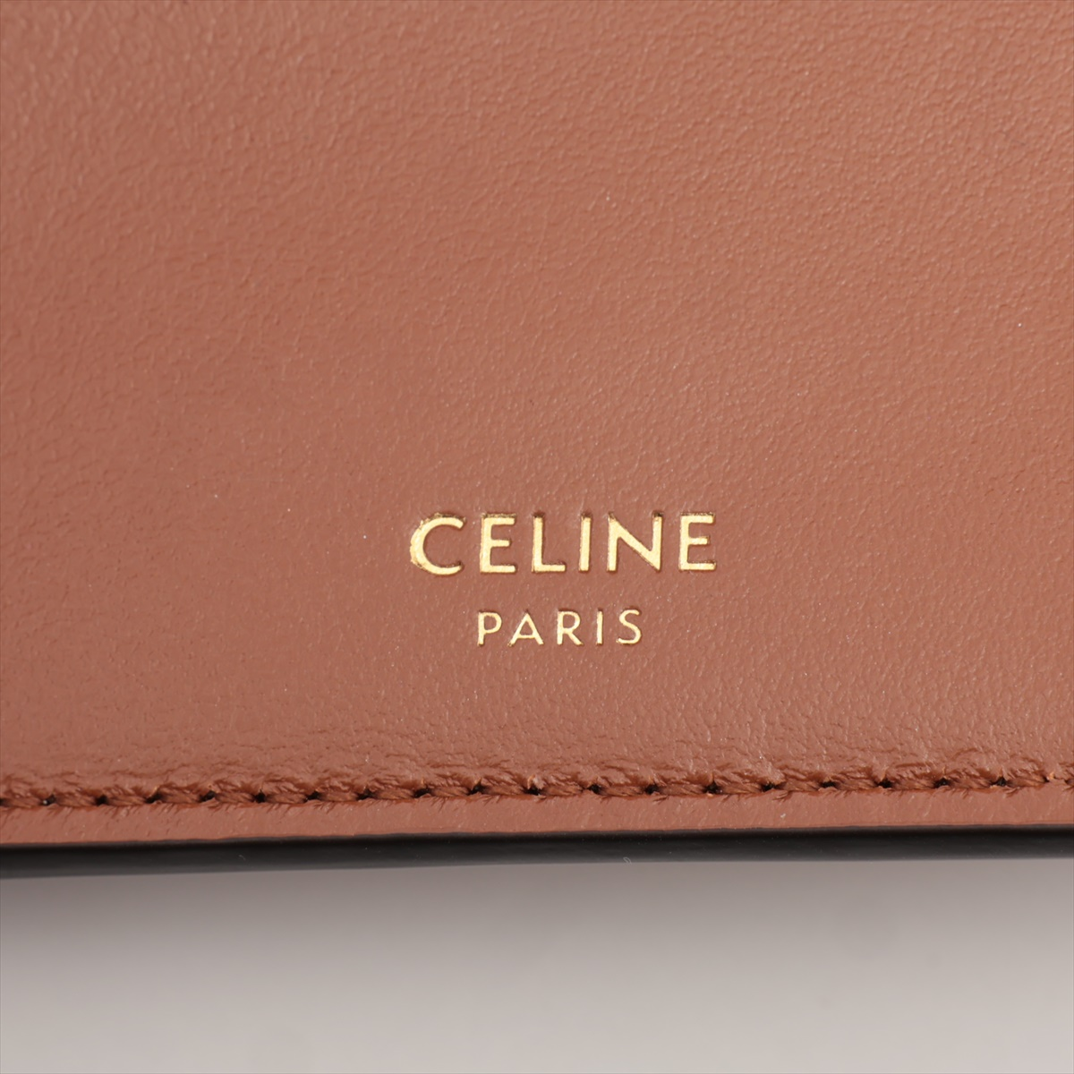 Celine 16 Trifold Wallet Leather, Brown, Leather, Wallet