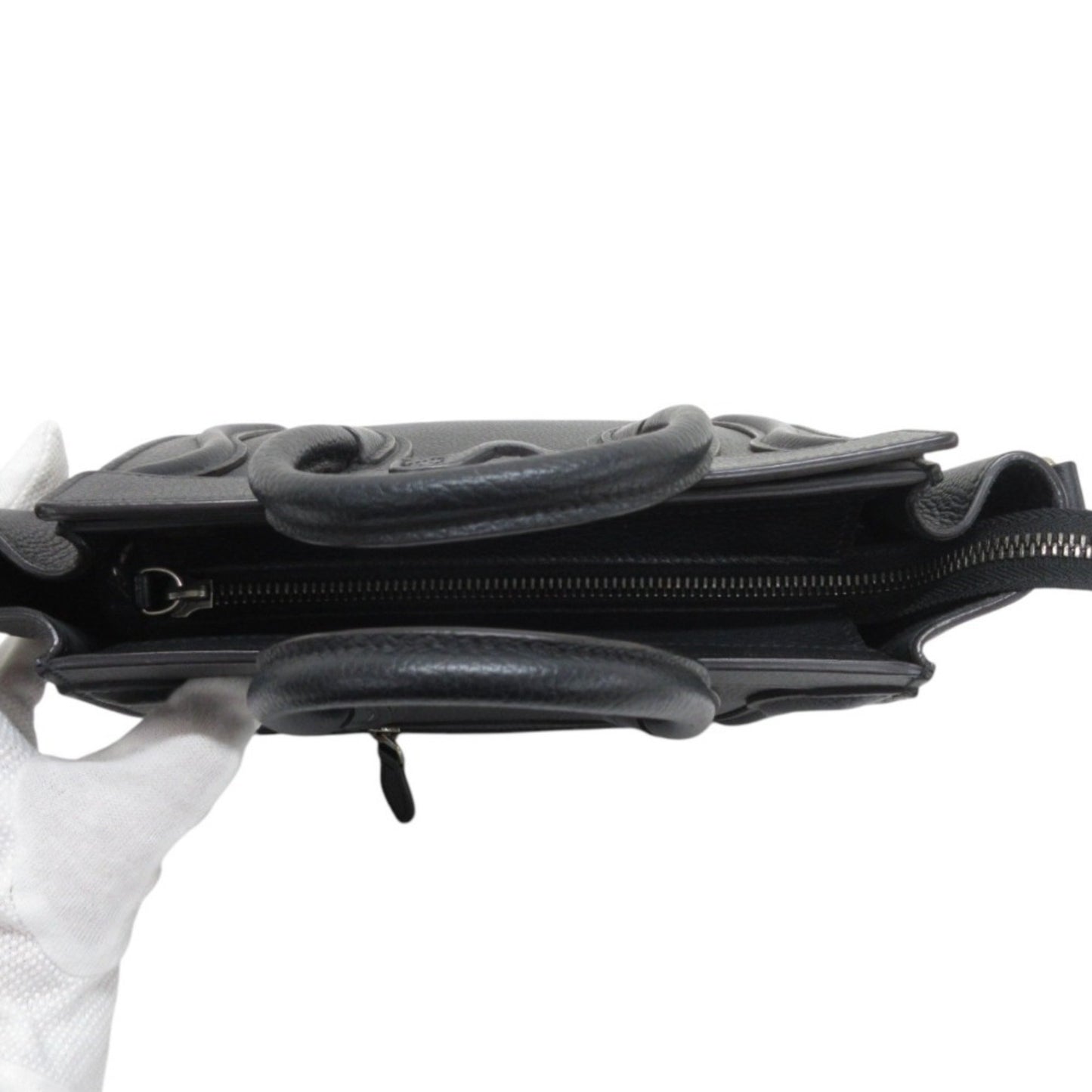 Céline Luggage, Black, Leather, handbag