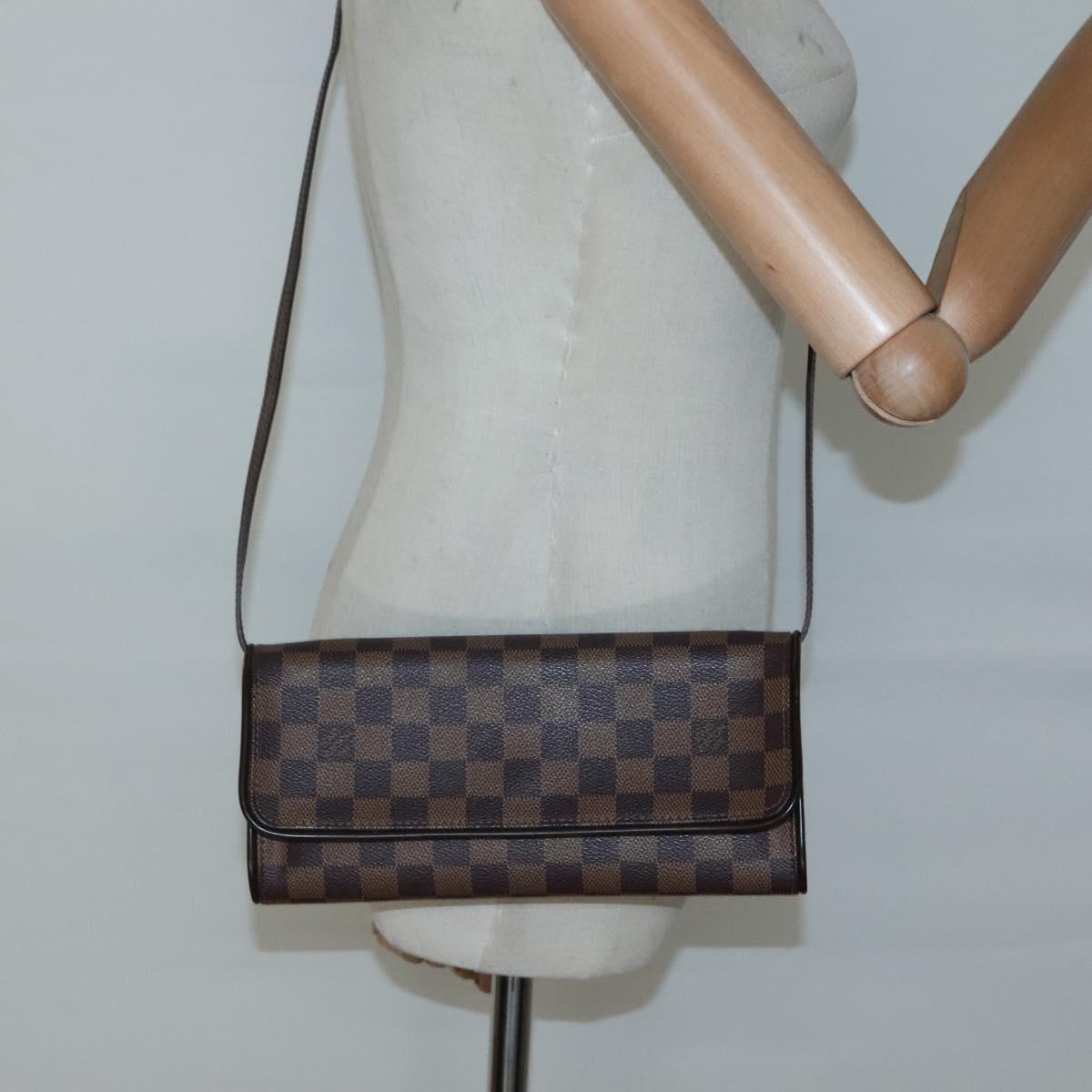 Louis Vuitton Twin, Brown, Canvas, shoulder