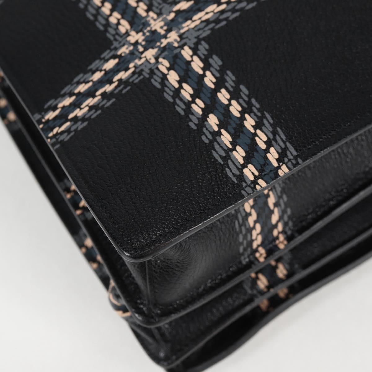 Miu Miu Madras, Black, Leather, tote