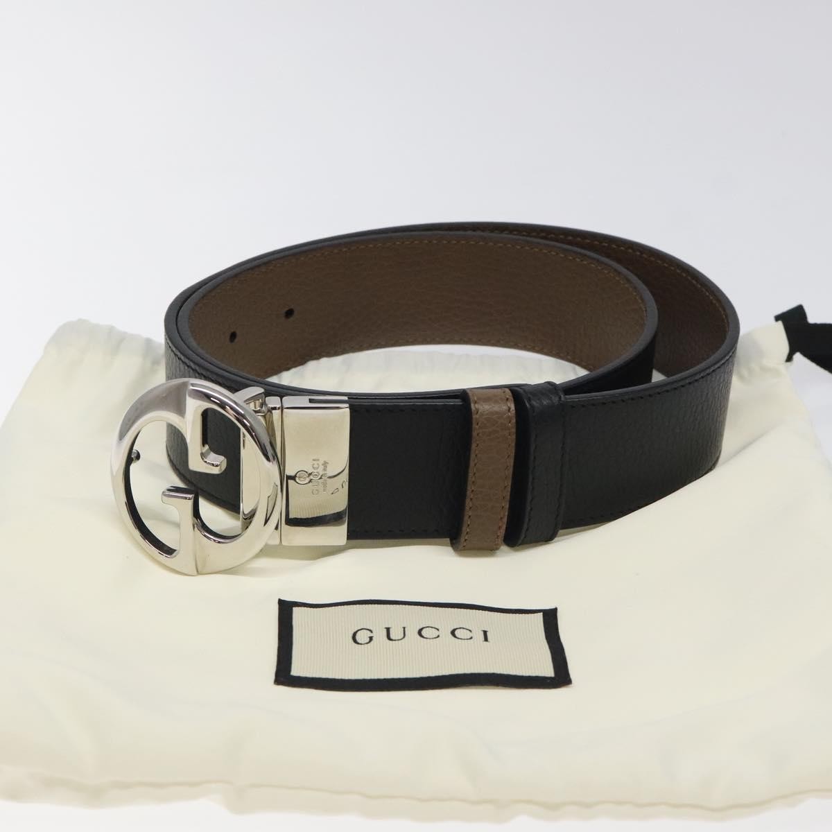 Gucci 1973 Reversible Belt (Outlet) Leather, Black, Leather, Belt