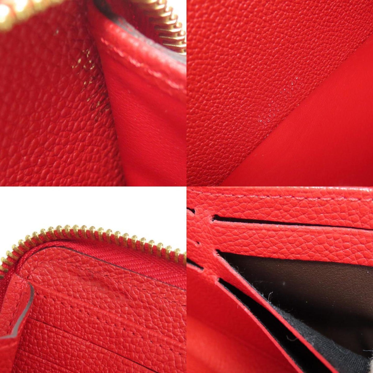 Louis Vuitton Zippy wallet, Red, Leather, wallet