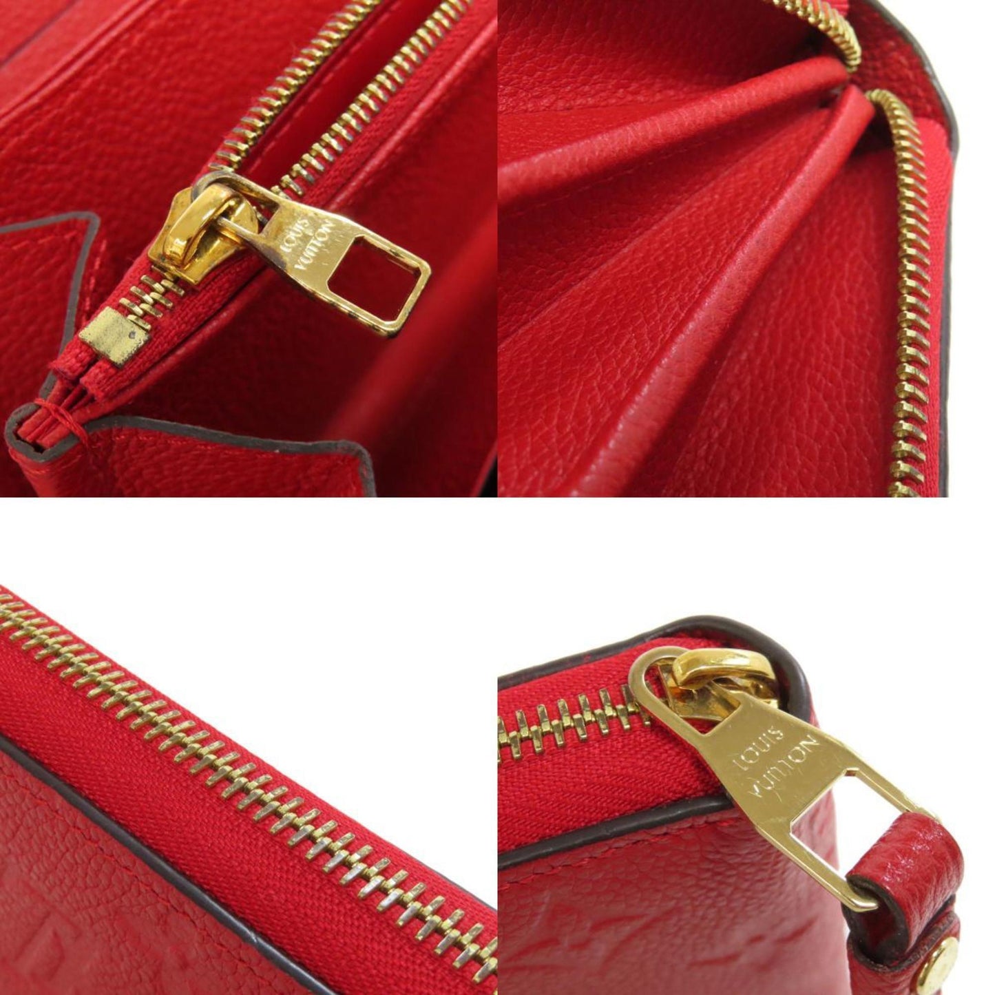 Louis Vuitton Zippy wallet, Red, Leather, wallet