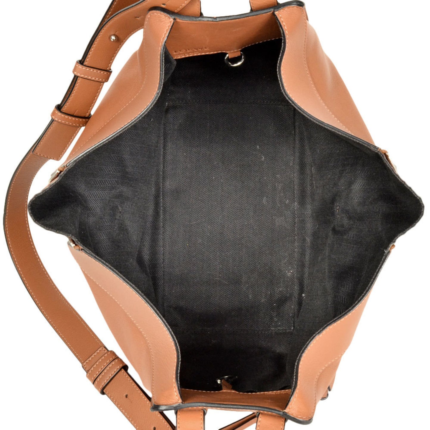 Loewe Hammock, Brown, Leather, handbag