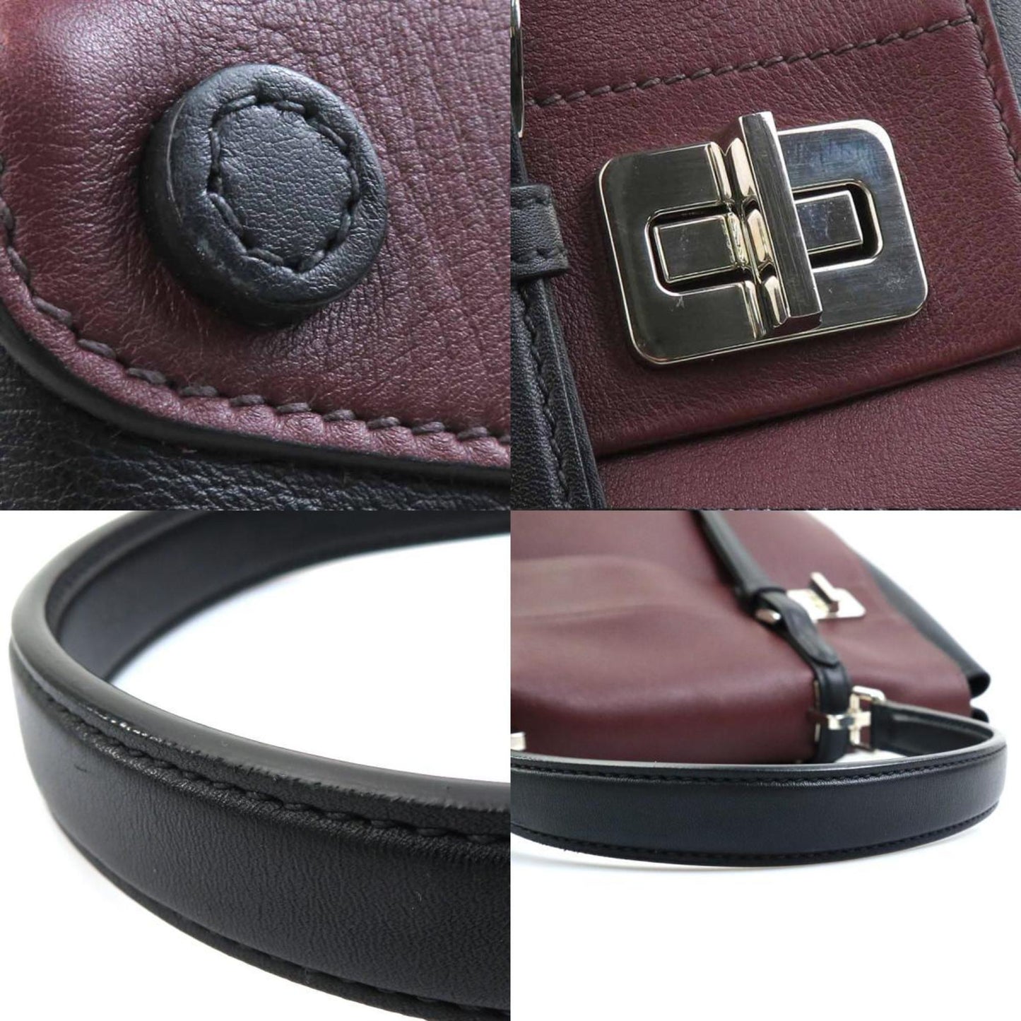 Prada, Black, Leather, handbag