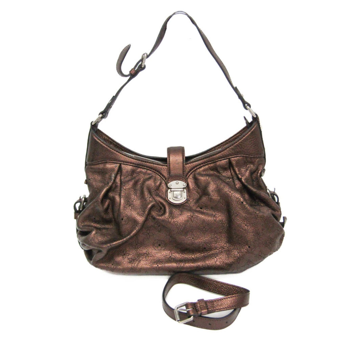 Louis Vuitton Mahina, Brown, Leather, shoulder