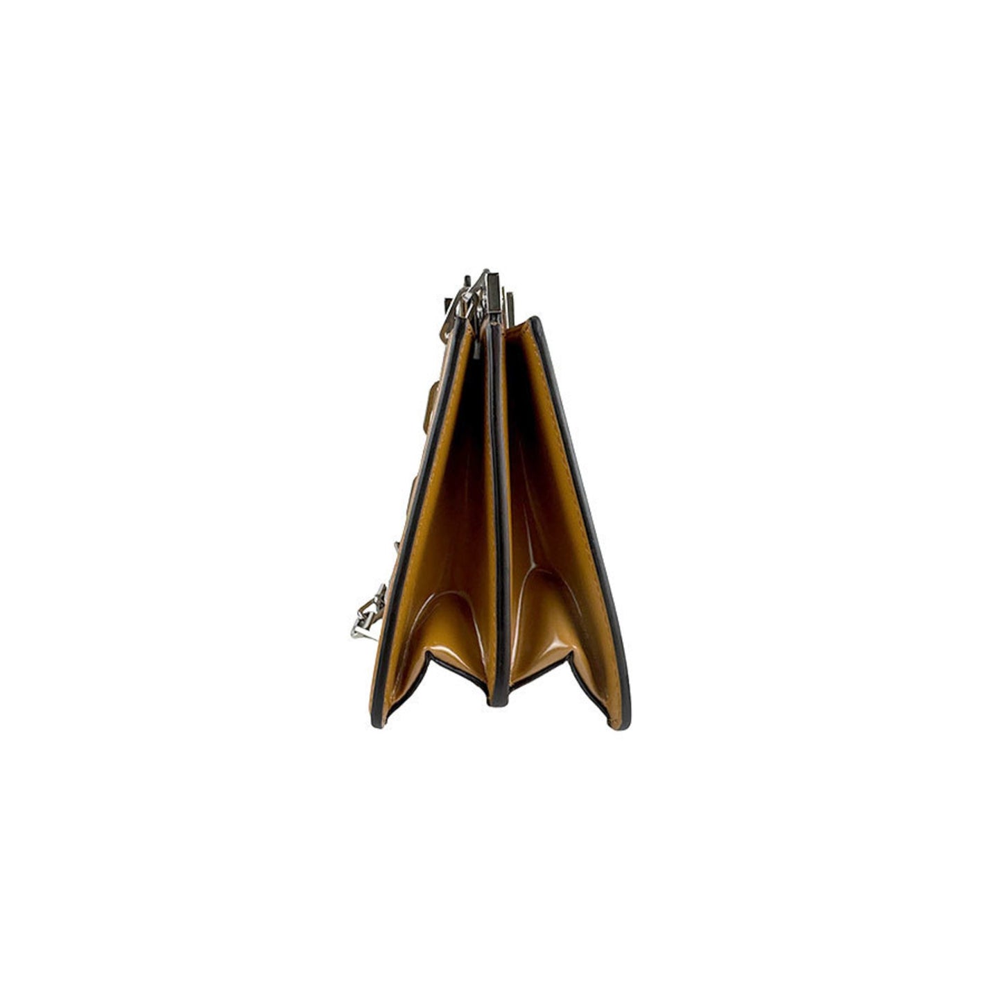 Fendi Peekaboo Mini Pocket, Brown, Leather, shoulder