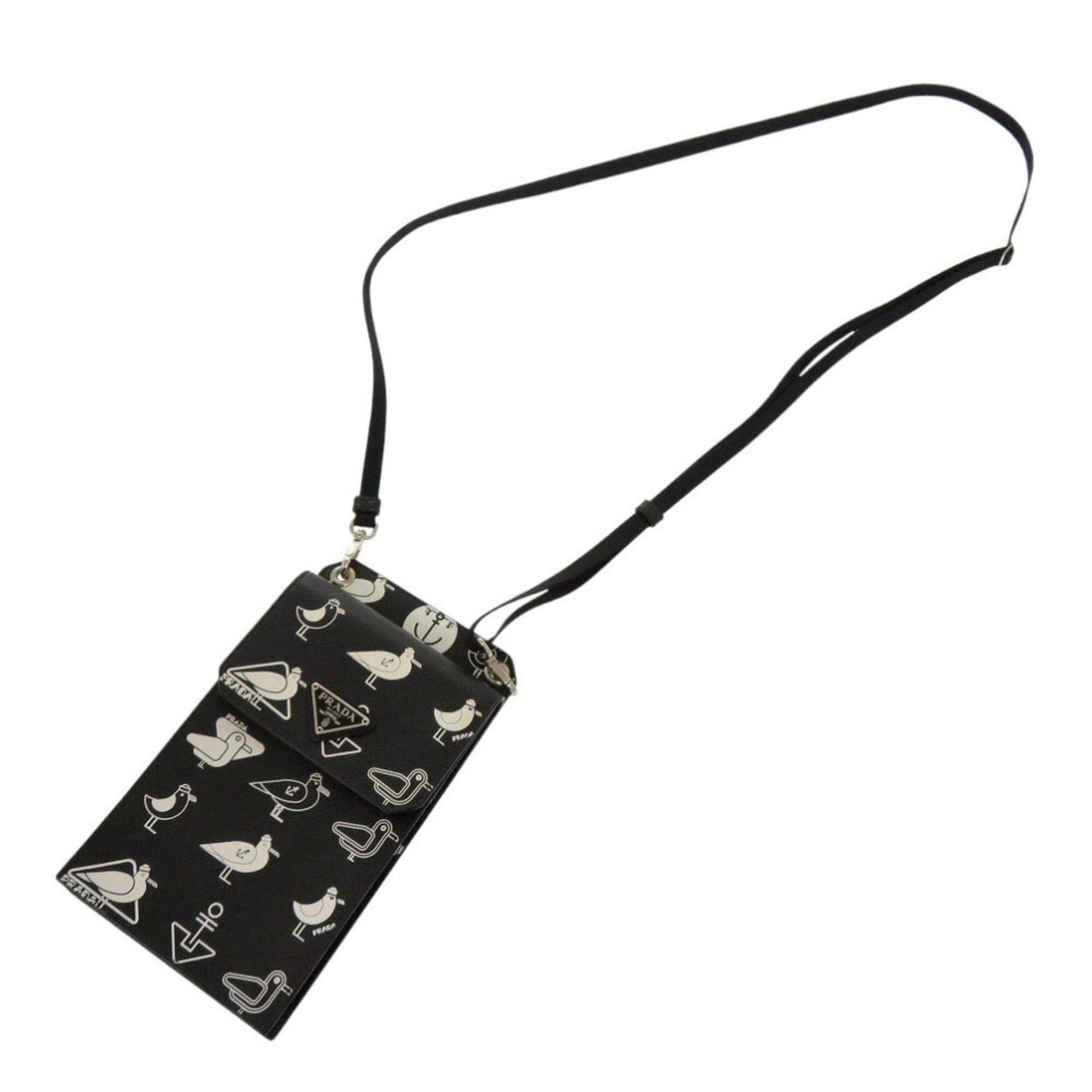 Prada Saffiano, Black, Leather, shoulder