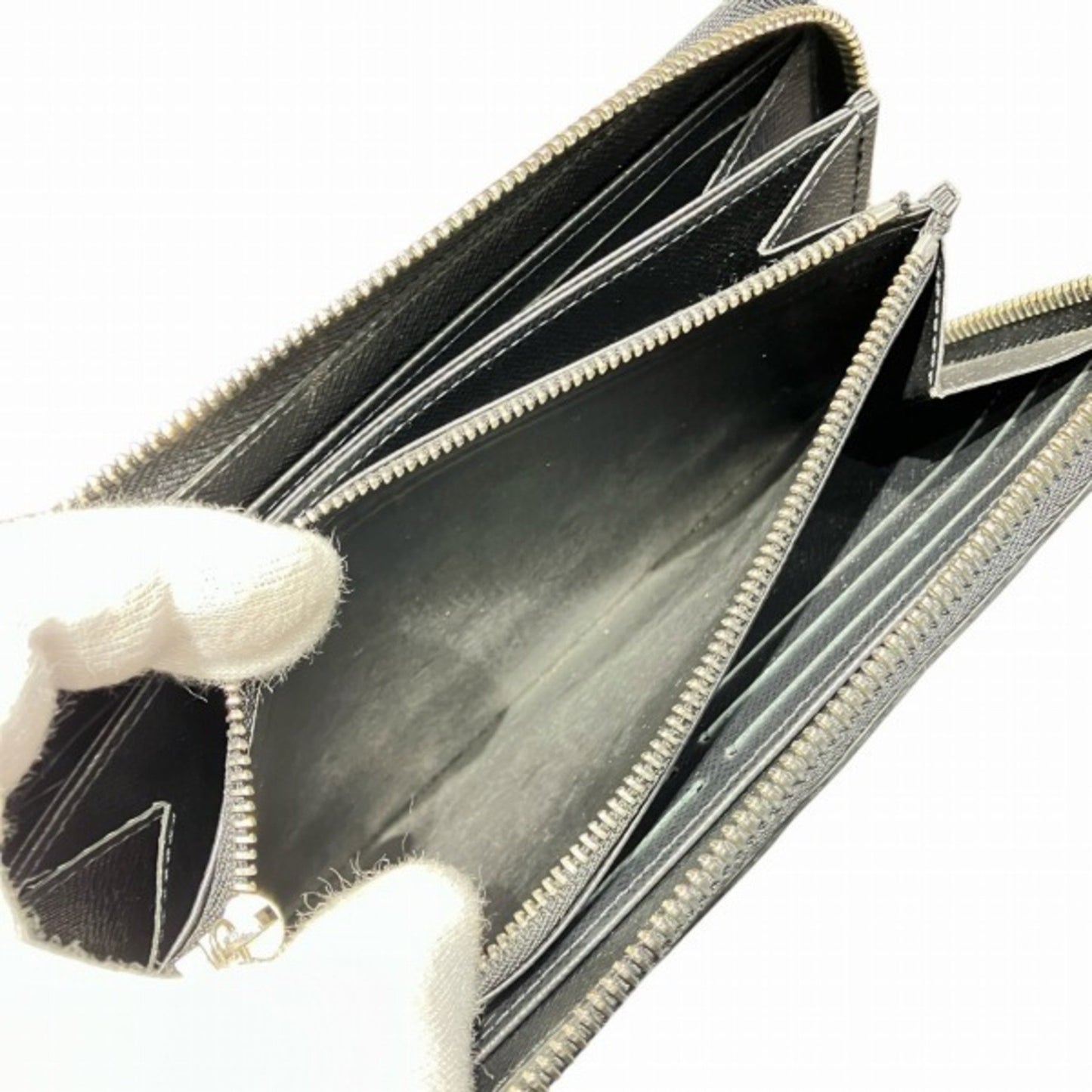 Louis Vuitton Zippy wallet, Black, Leather, wallet