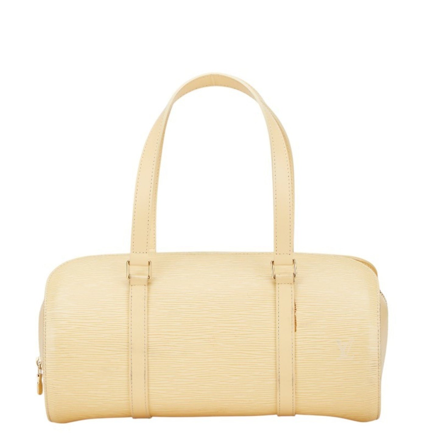 Louis Vuitton Soufflot, Beige, Leather, handbag