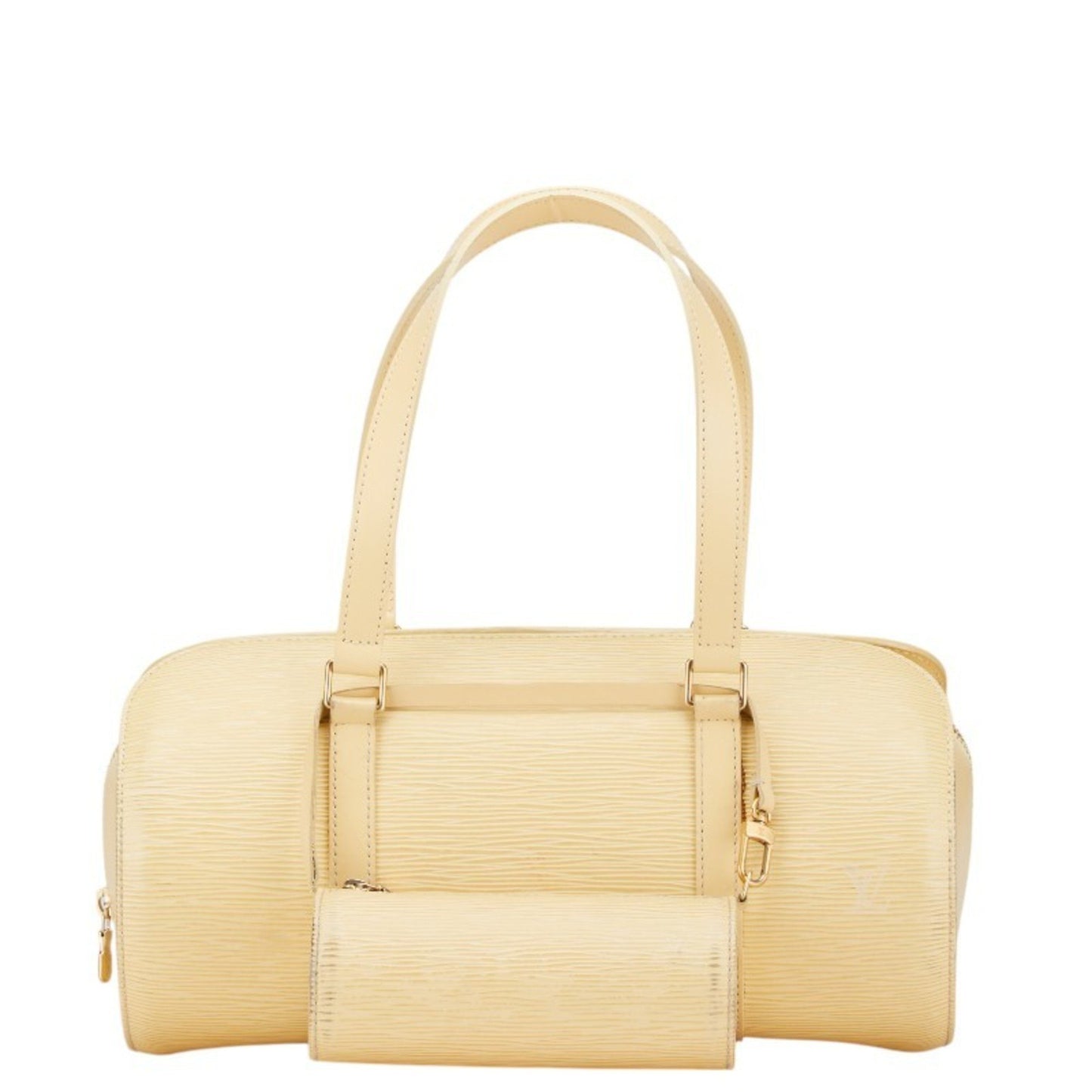 Louis Vuitton Soufflot, Beige, Leather, handbag