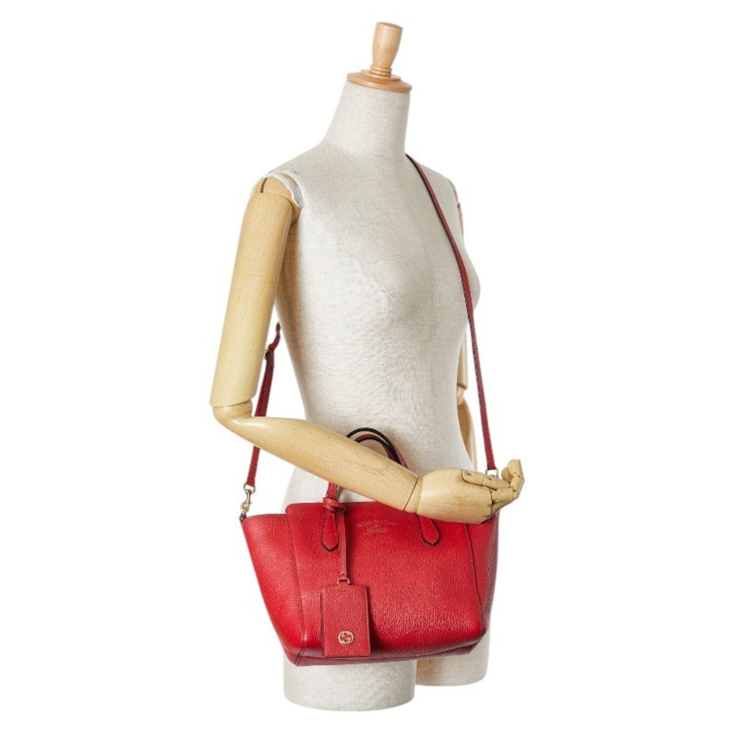 Gucci Swing, Red, Leather, handbag