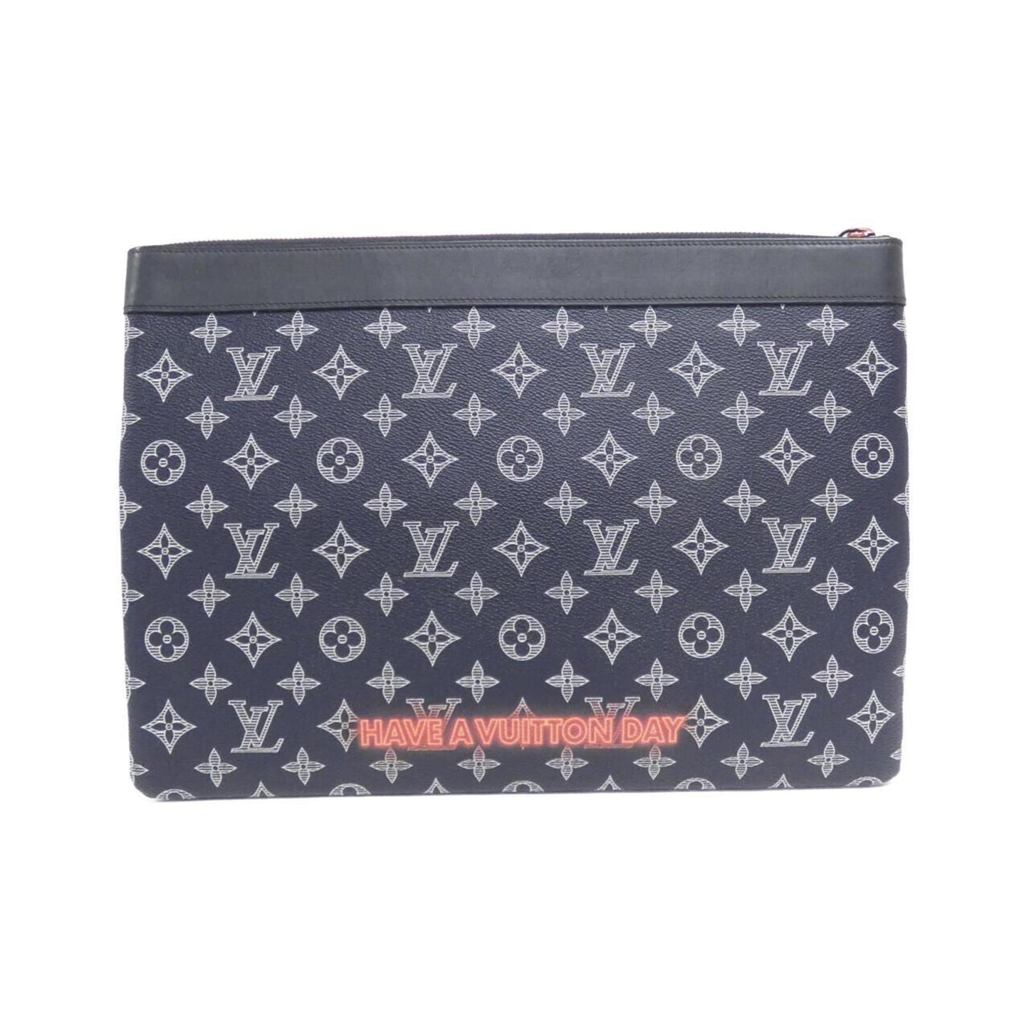 Louis Vuitton Apollo Pochette, Navy, Canvas, clutch