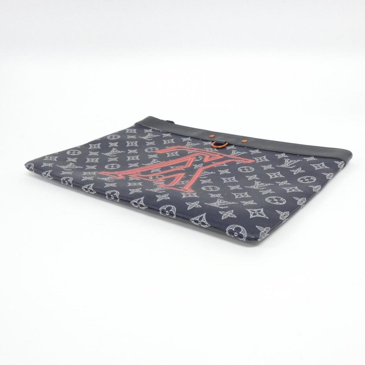 Louis Vuitton Apollo Pochette, Navy, Canvas, clutch