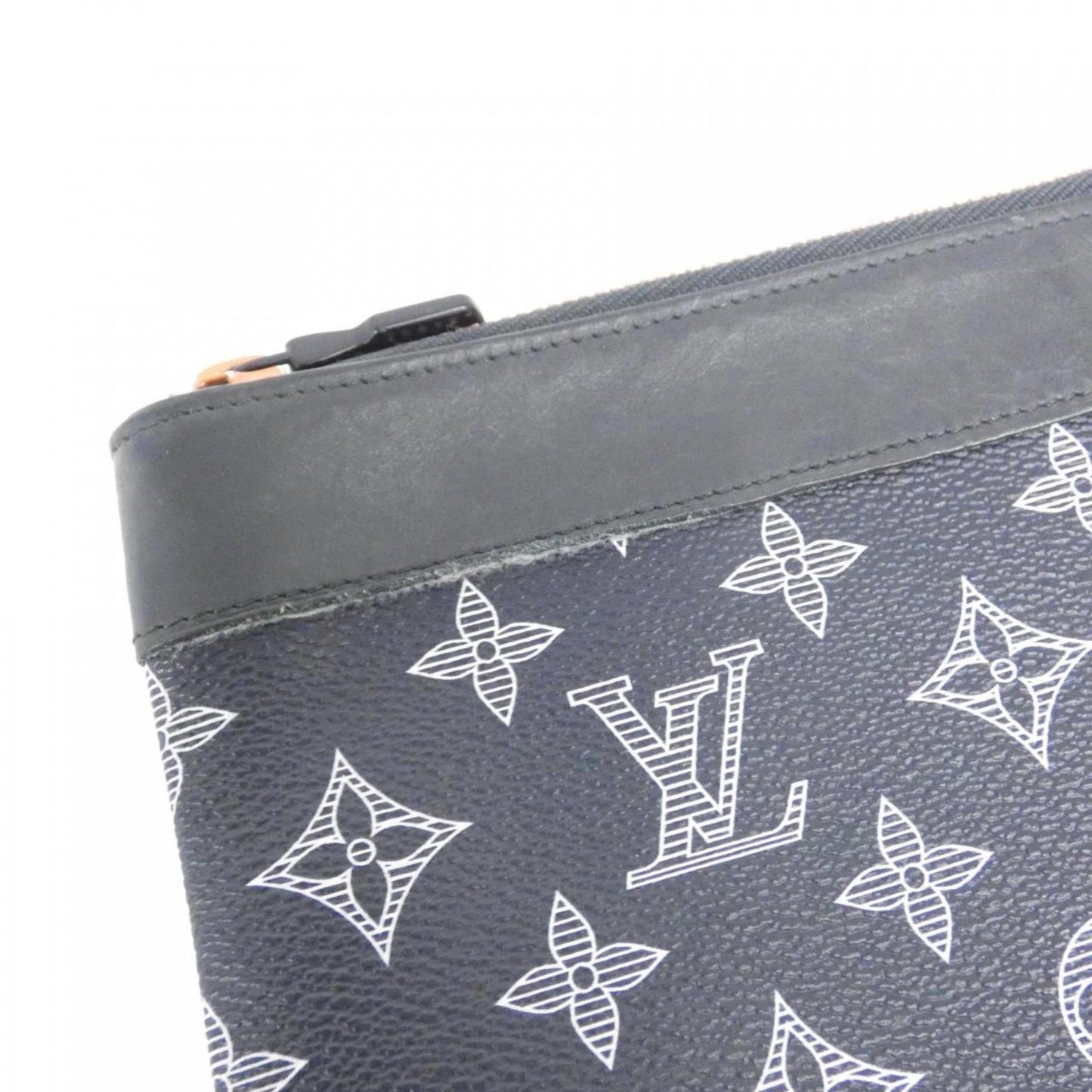 Louis Vuitton Apollo Pochette, Navy, Canvas, clutch