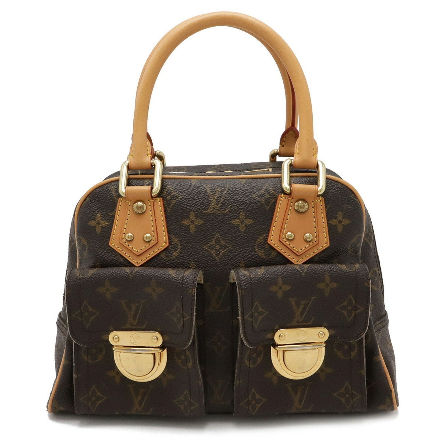 Louis Vuitton Manhattan PM, Brown, Canvas, handbag