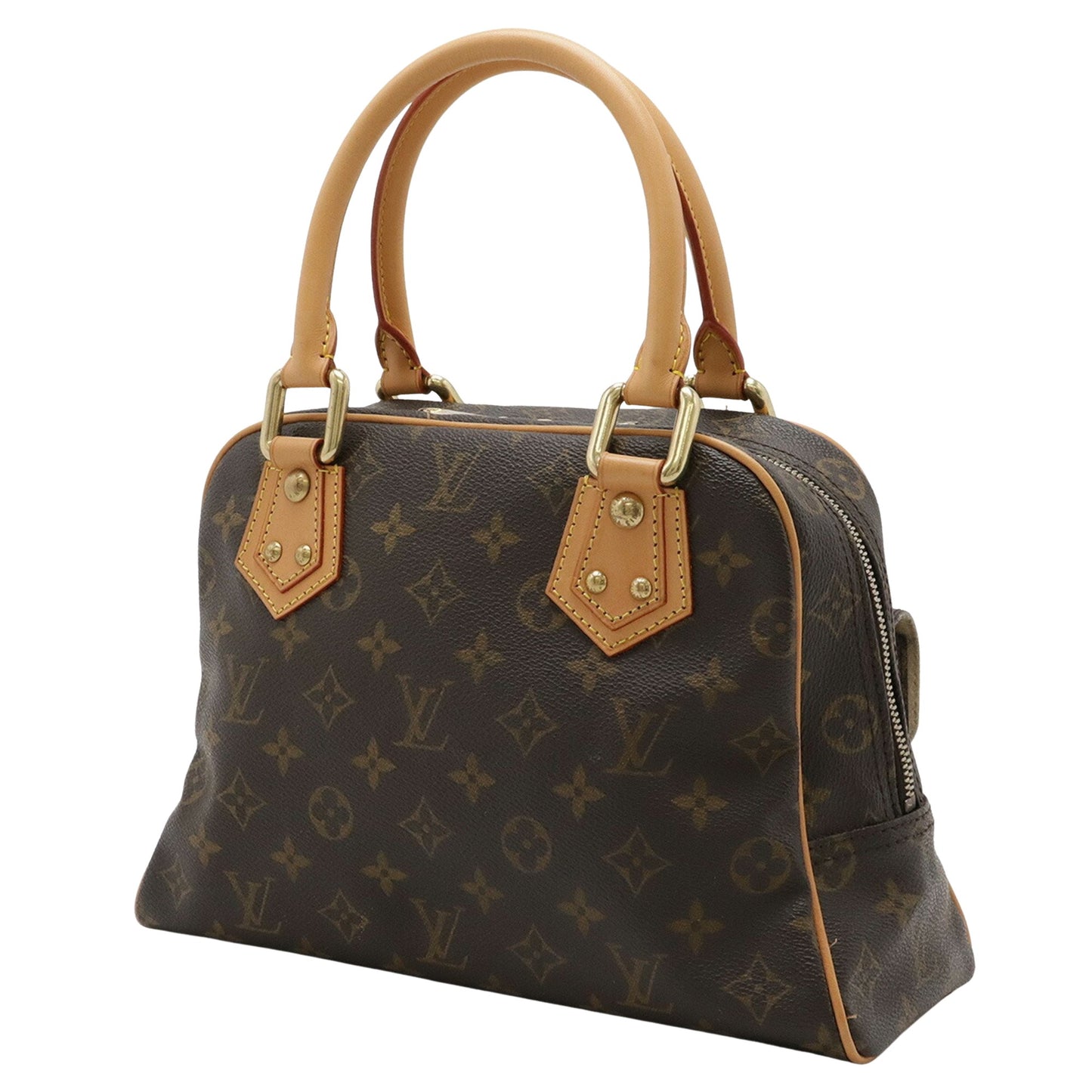 Louis Vuitton Manhattan PM, Brown, Canvas, handbag