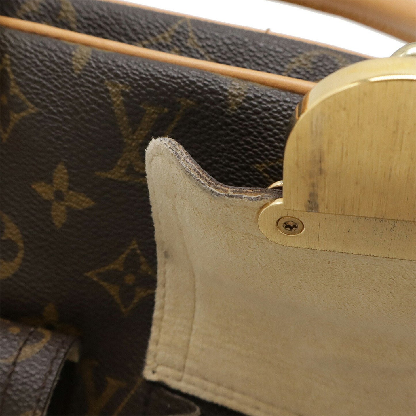 Louis Vuitton Manhattan PM, Brown, Canvas, handbag