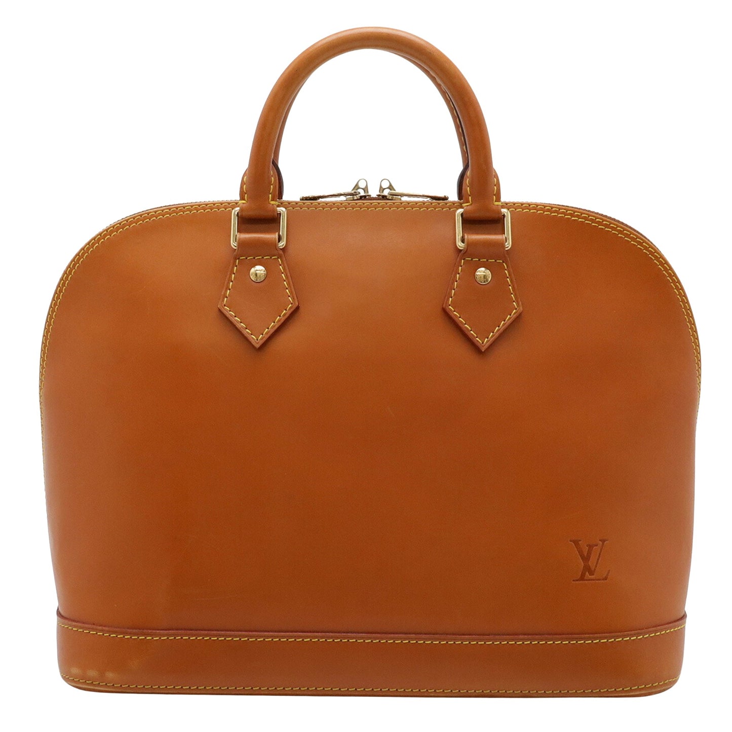 Louis Vuitton Alma, Brown, Leather, handbag