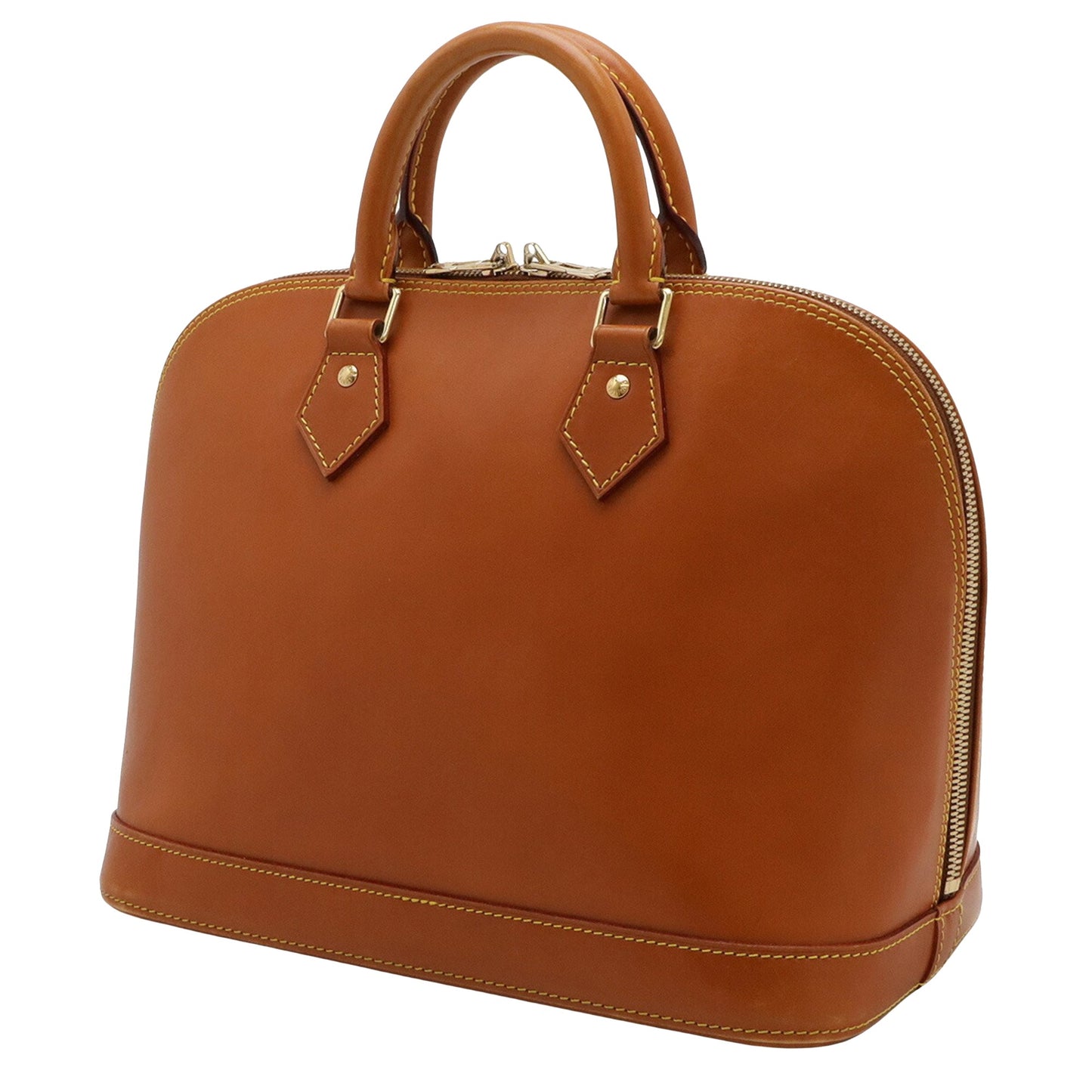 Louis Vuitton Alma, Brown, Leather, handbag