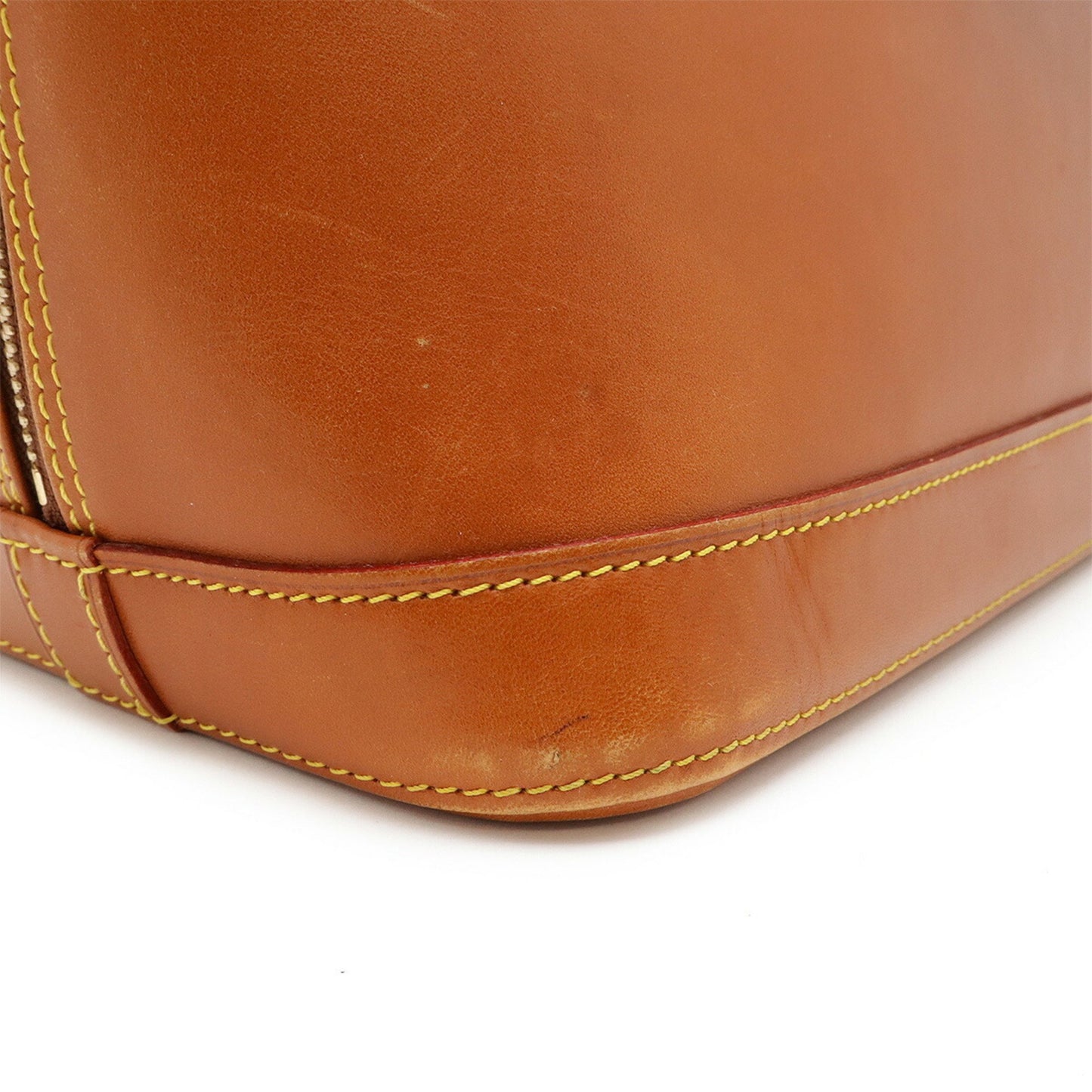 Louis Vuitton Alma, Brown, Leather, handbag