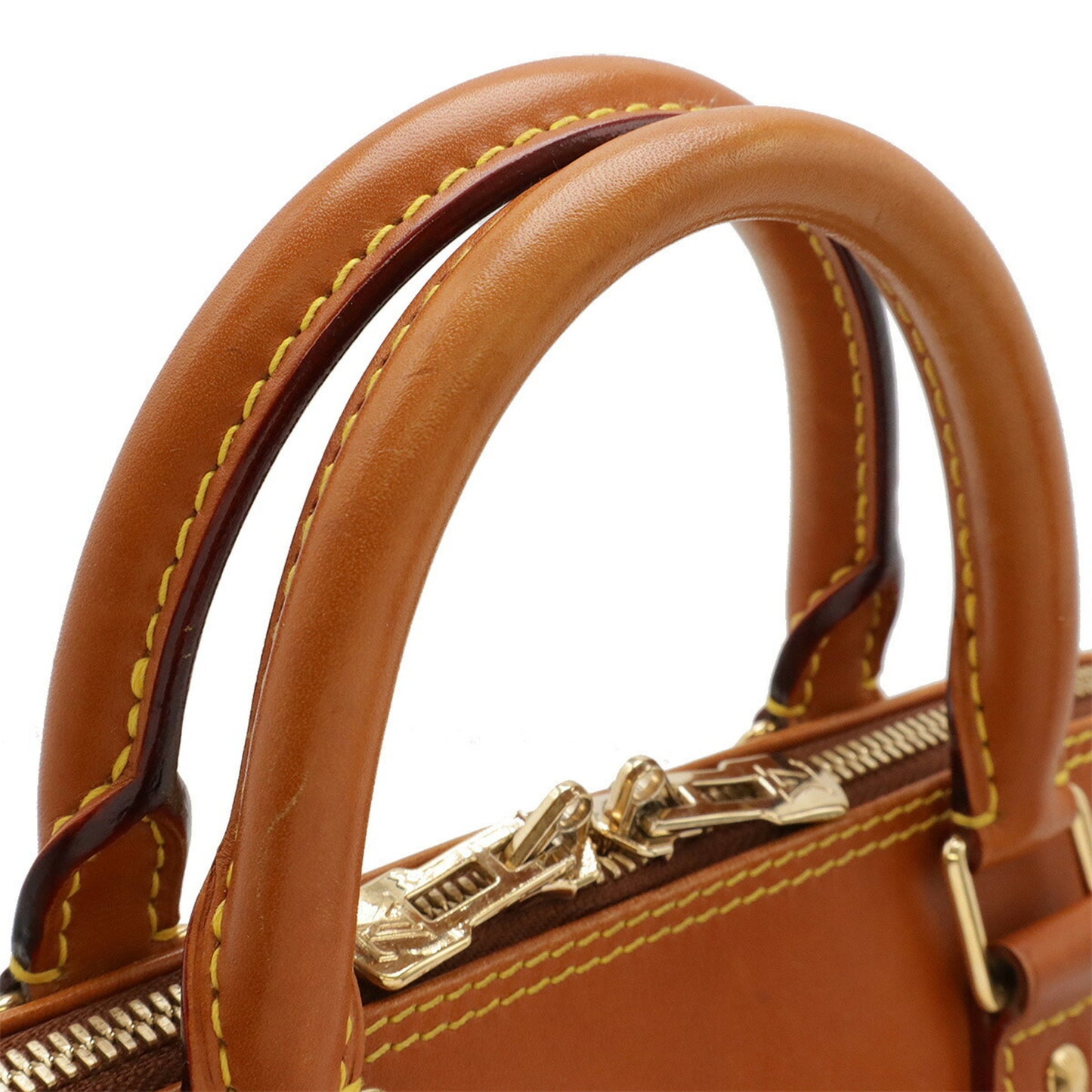 Louis Vuitton Alma, Brown, Leather, handbag