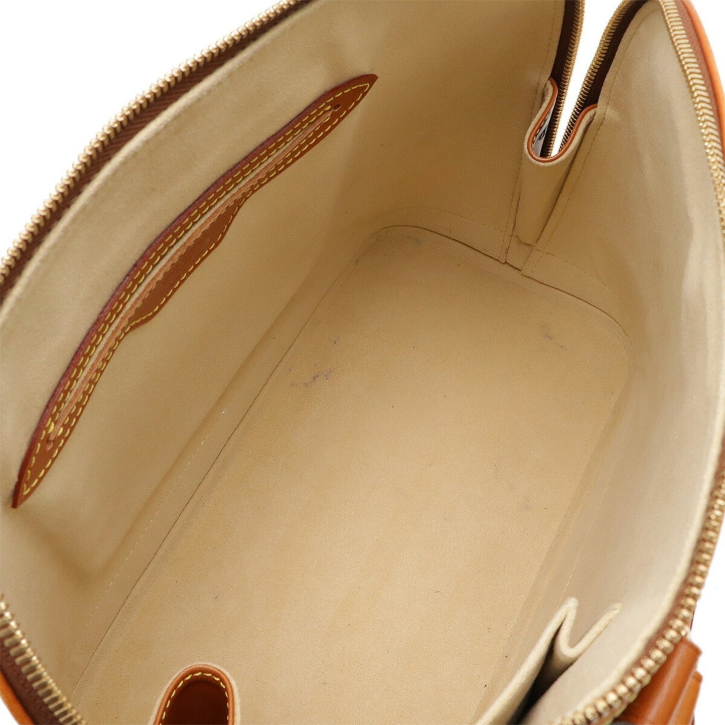Louis Vuitton Alma, Brown, Leather, handbag