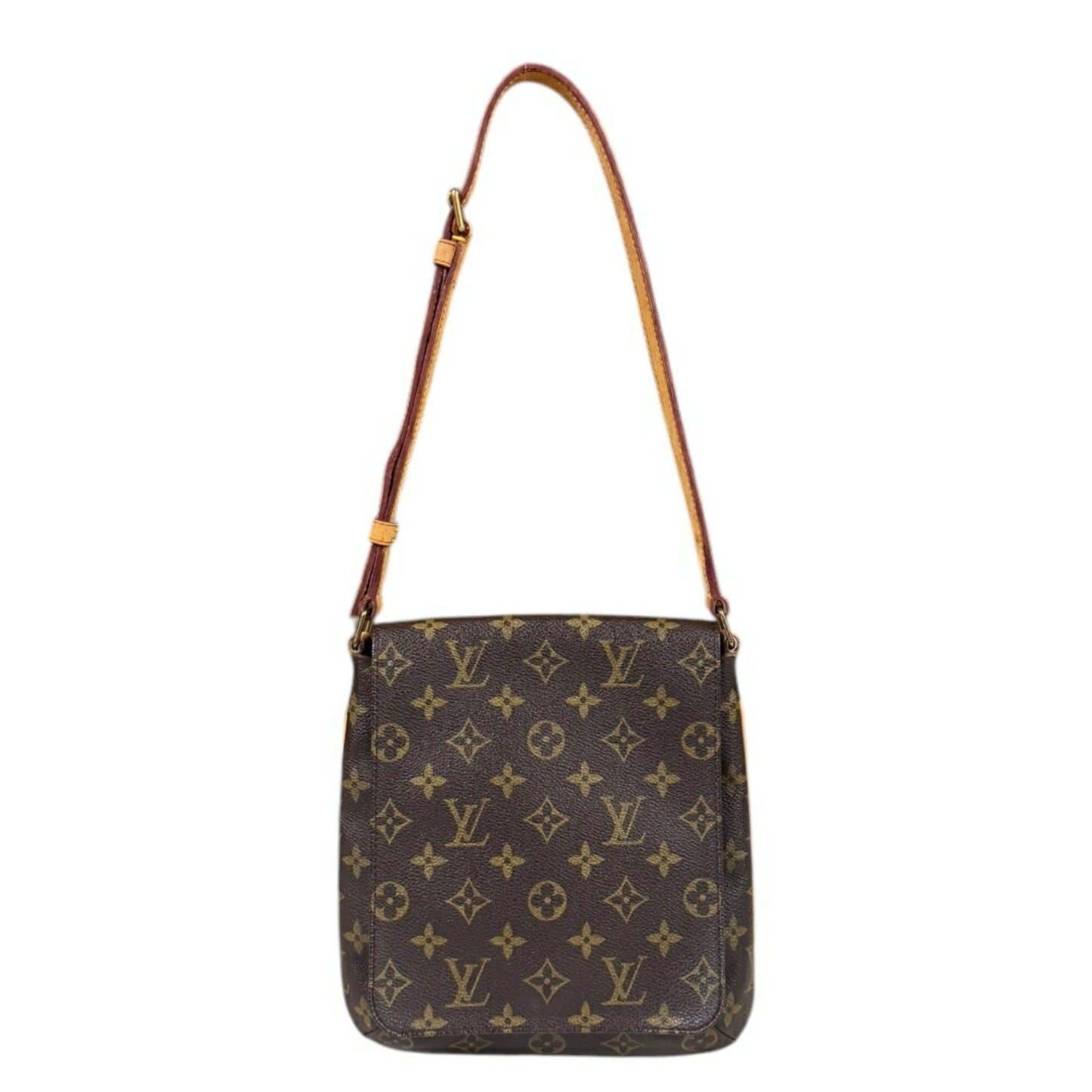 Louis Vuitton Musette Salsa, Brown, Canvas, shoulder