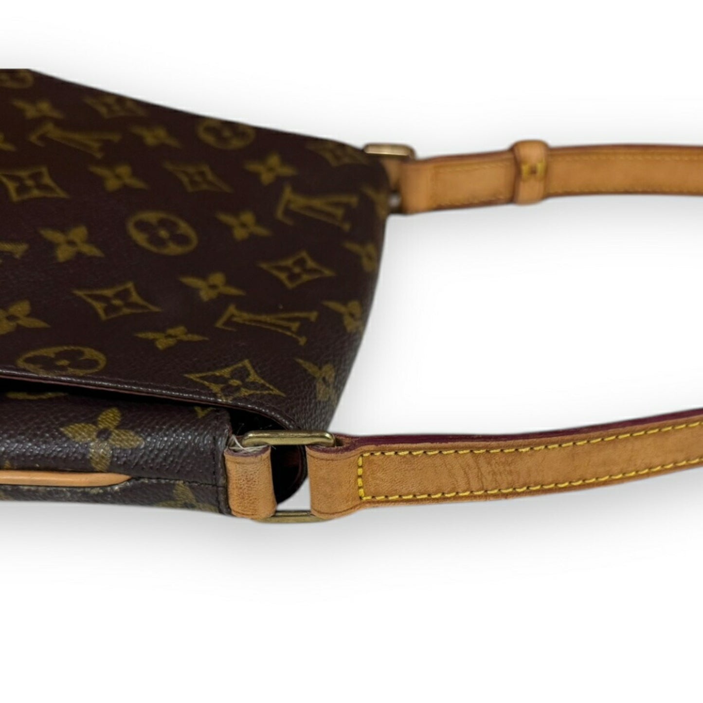 Louis Vuitton Musette Salsa, Brown, Canvas, shoulder