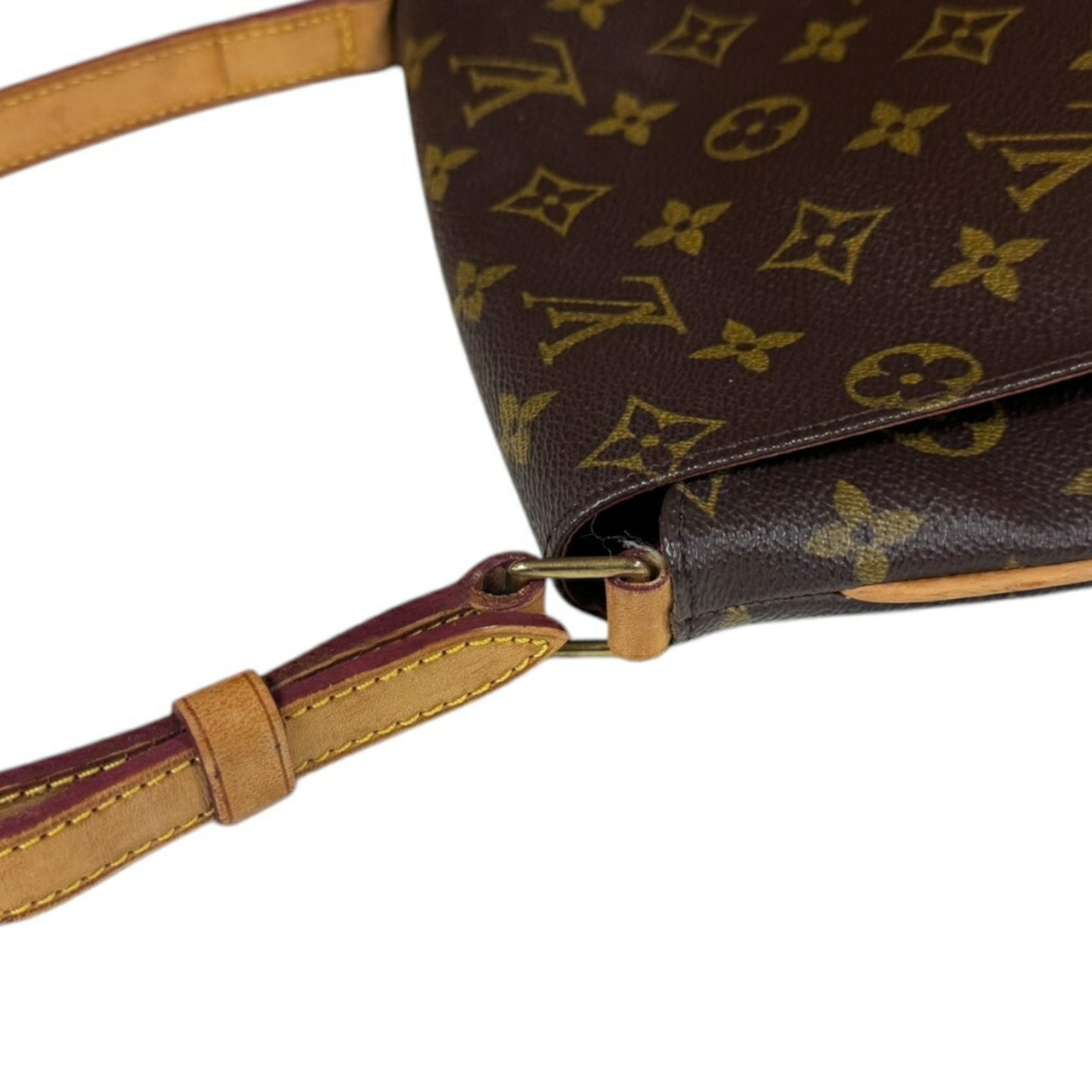 Louis Vuitton Musette Salsa, Brown, Canvas, shoulder