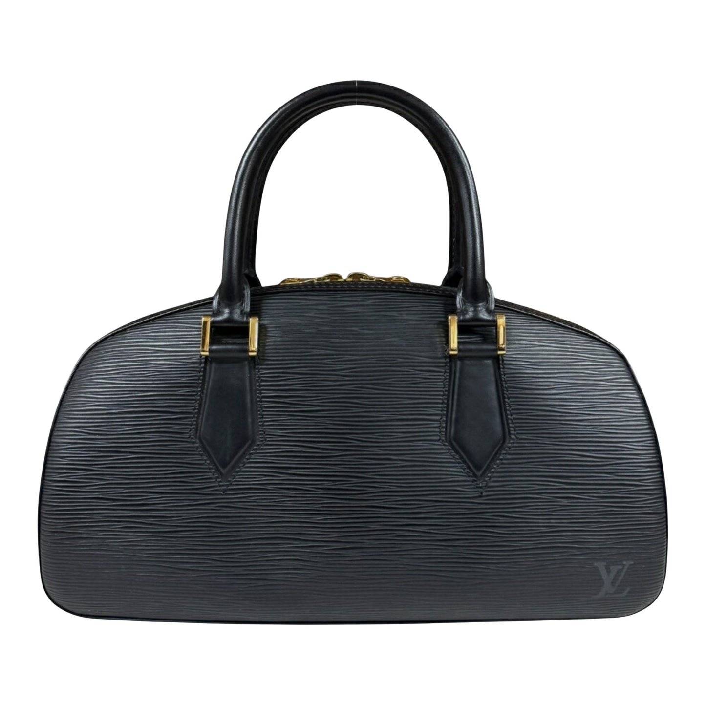 Louis Vuitton Jasmine, Black, Leather, handbag