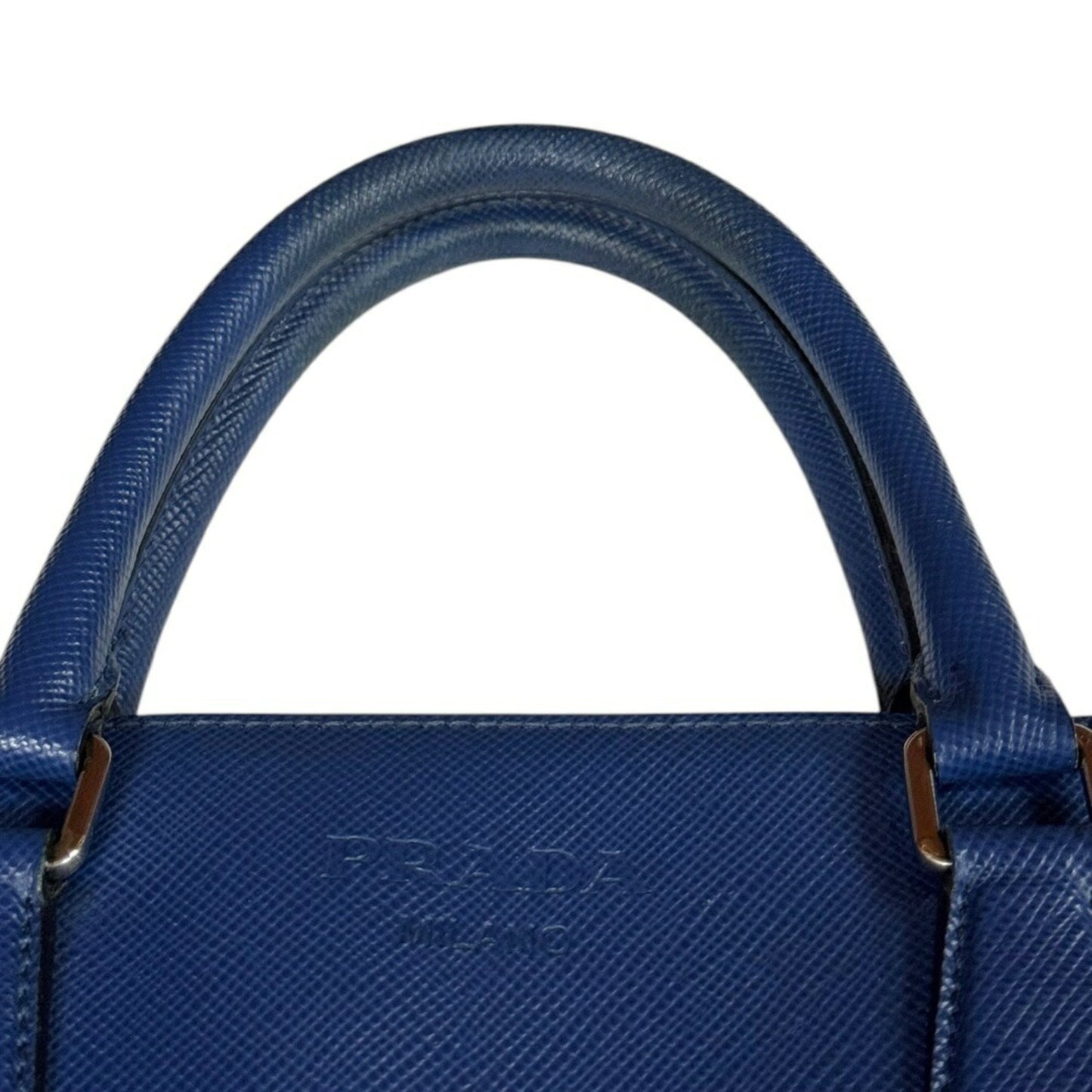 Prada, Blue, Leather, shoulder
