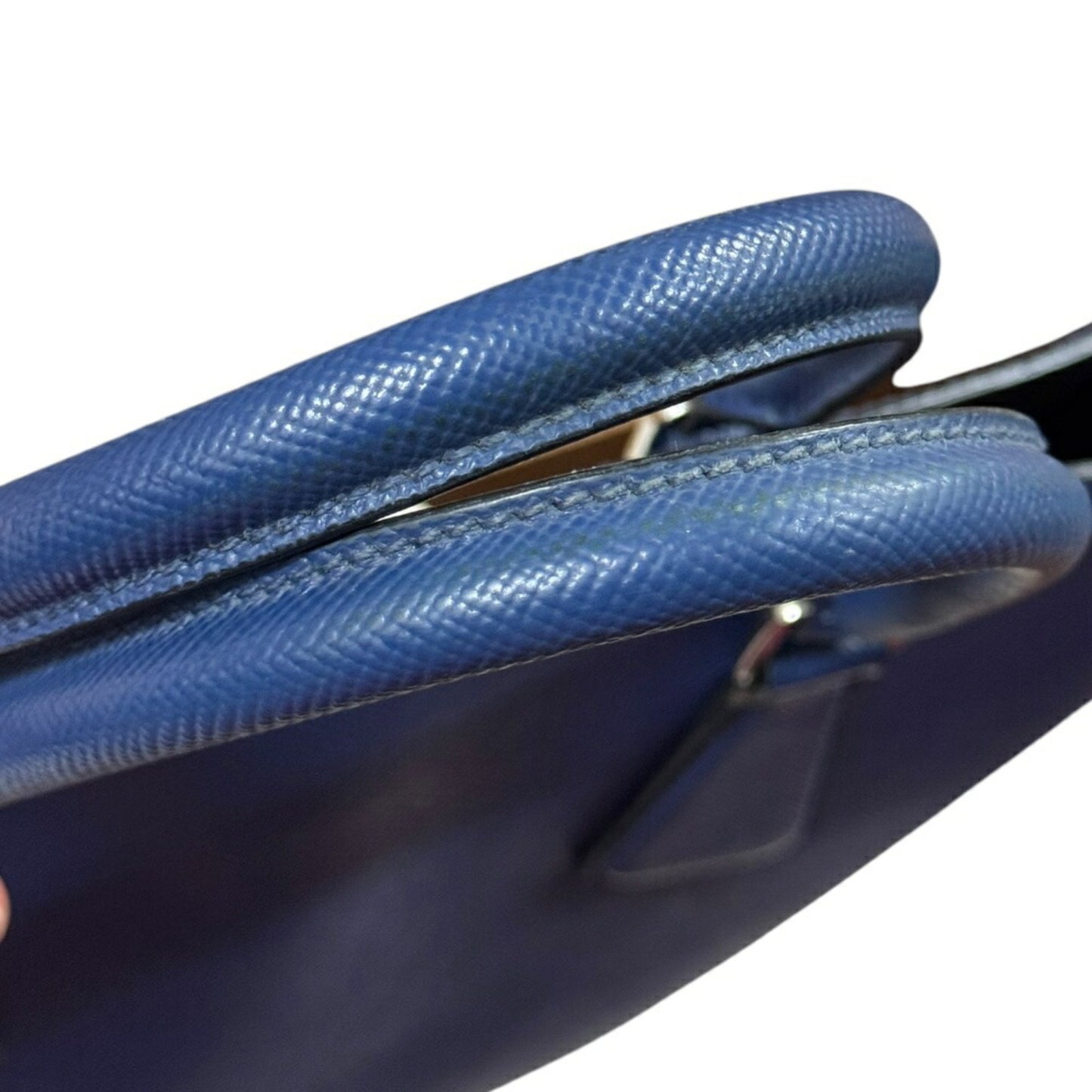 Prada, Blue, Leather, shoulder