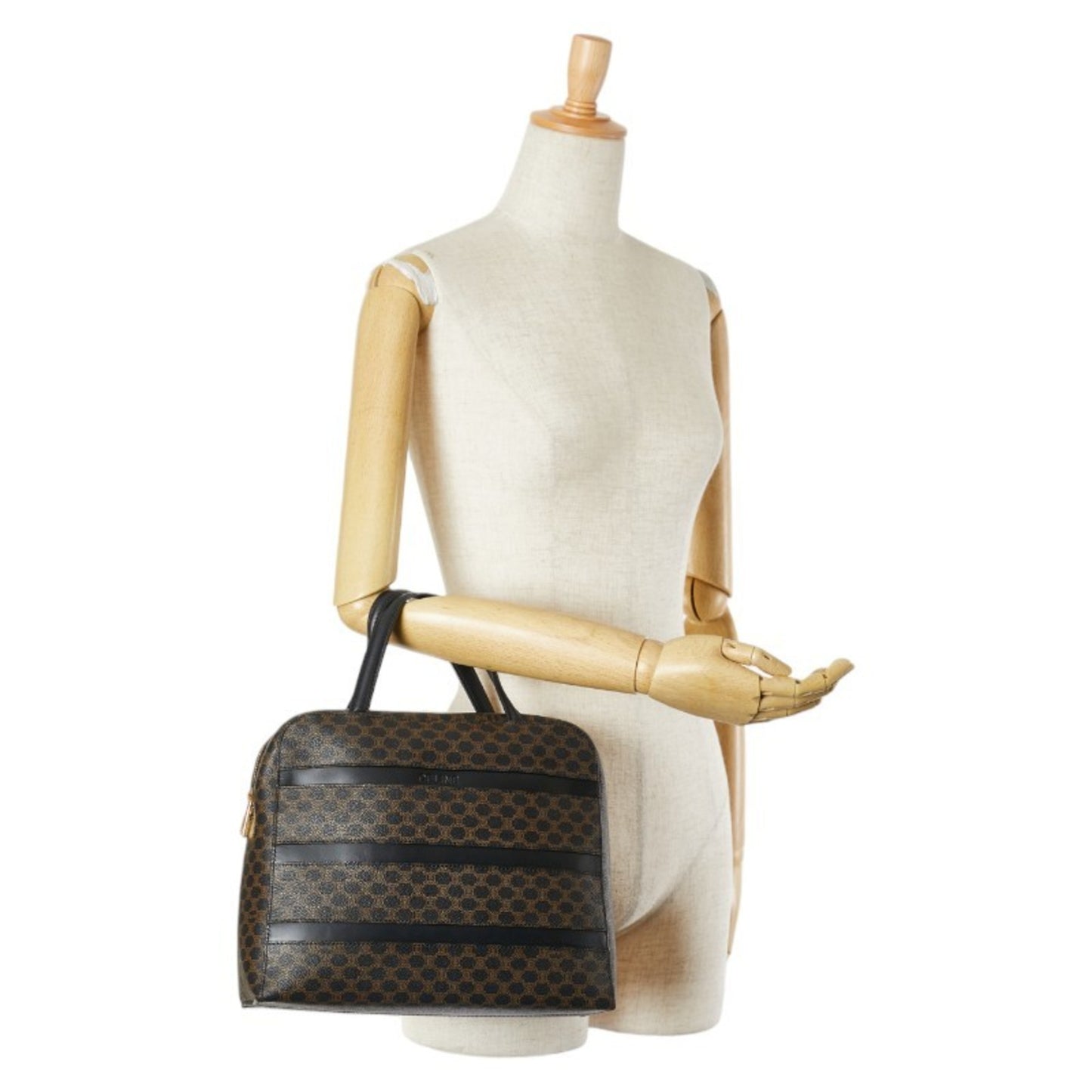 Céline Macadam, Brown, Canvas, handbag