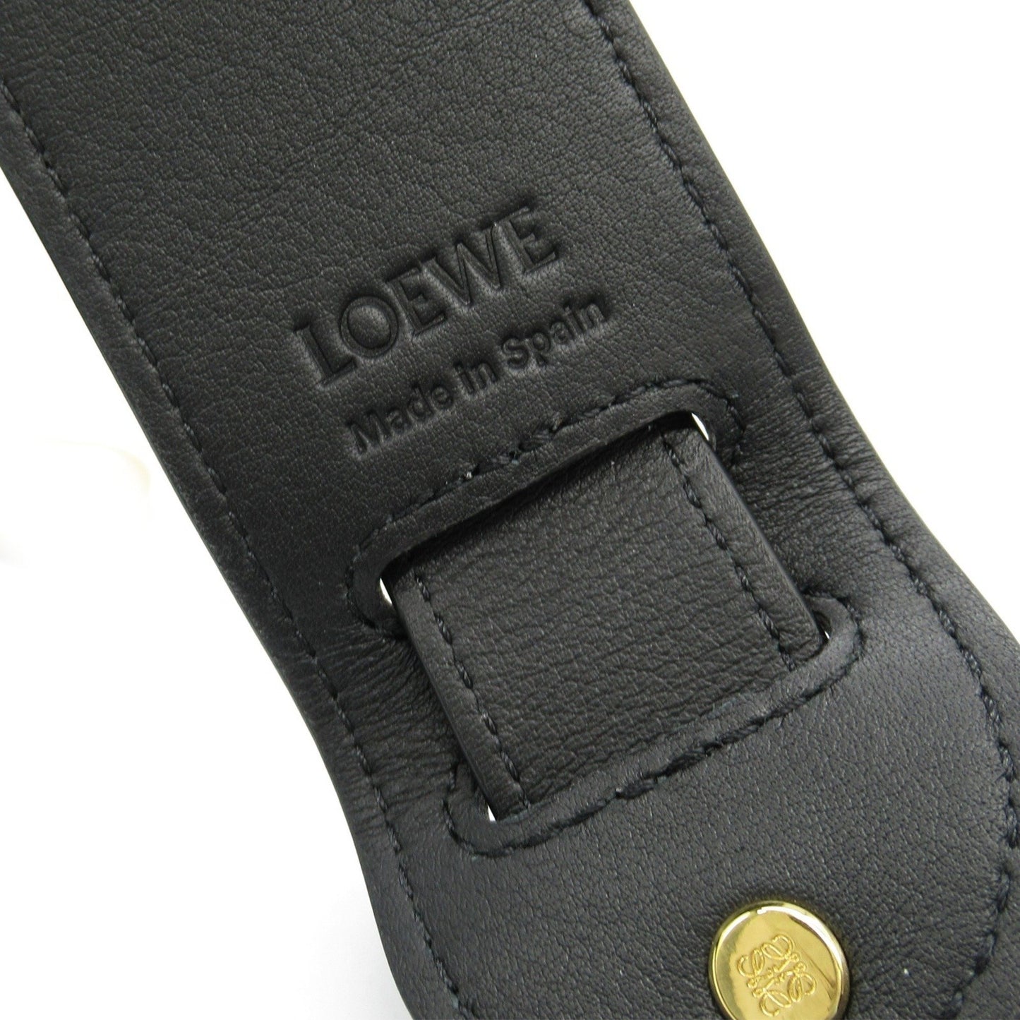 Loewe Logo, Black, Leather, bag