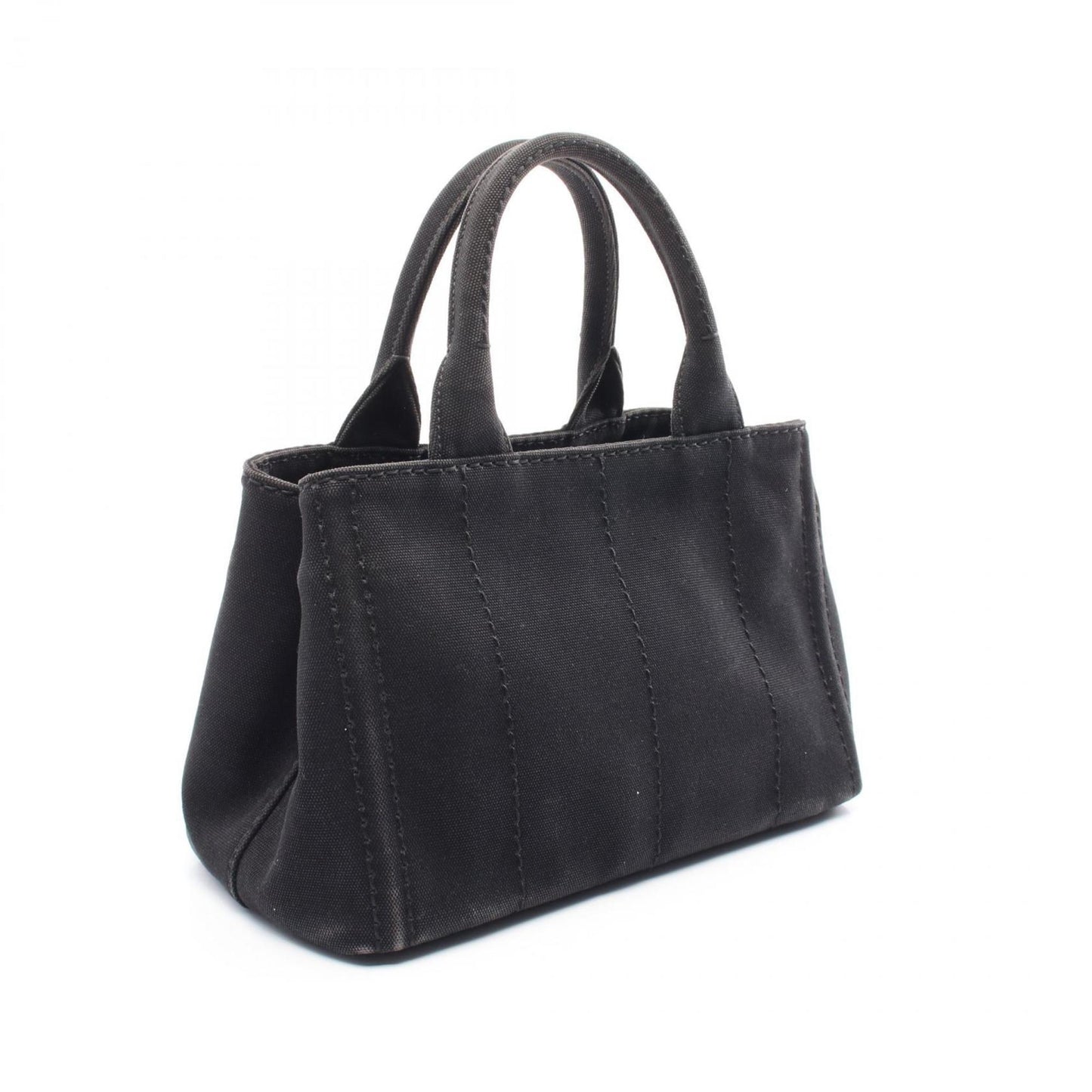 Prada Canapa, Black, Canvas, tote