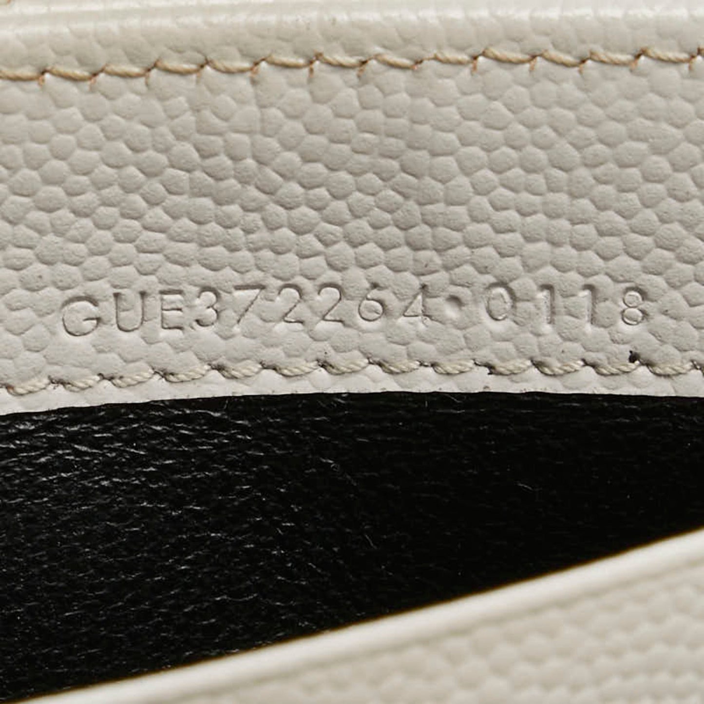 Saint Laurent Cassandre, White, Leather, wallet