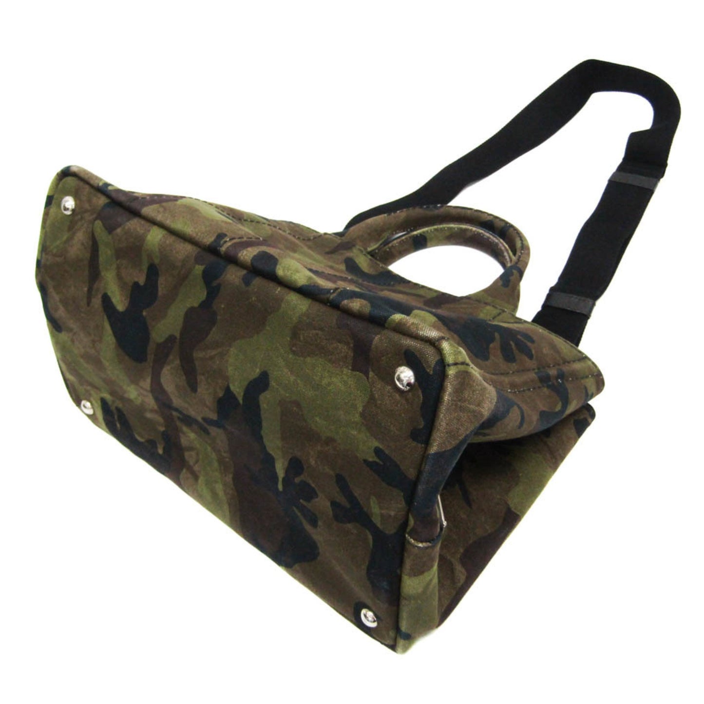 Prada Canapa, Khaki, Canvas, tote