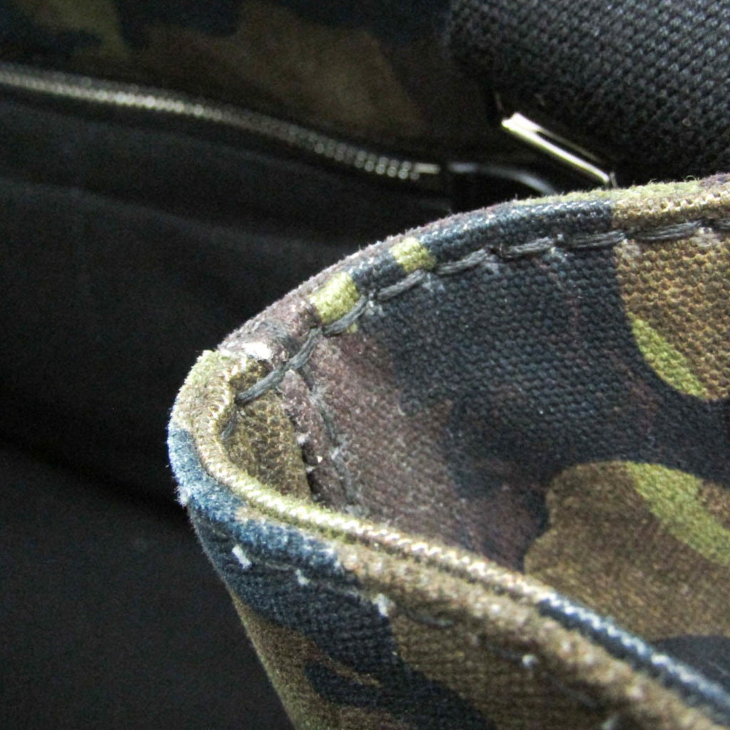 Prada Canapa, Khaki, Canvas, tote