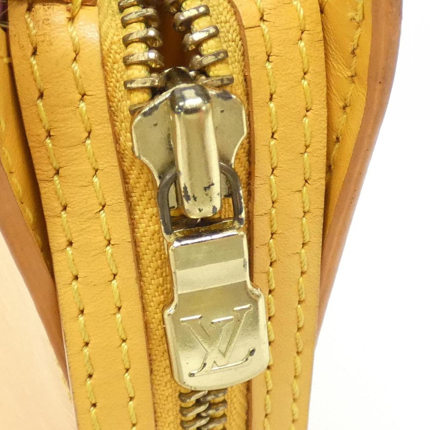 Louis Vuitton Saint Jacques, Yellow, Leather, handbag