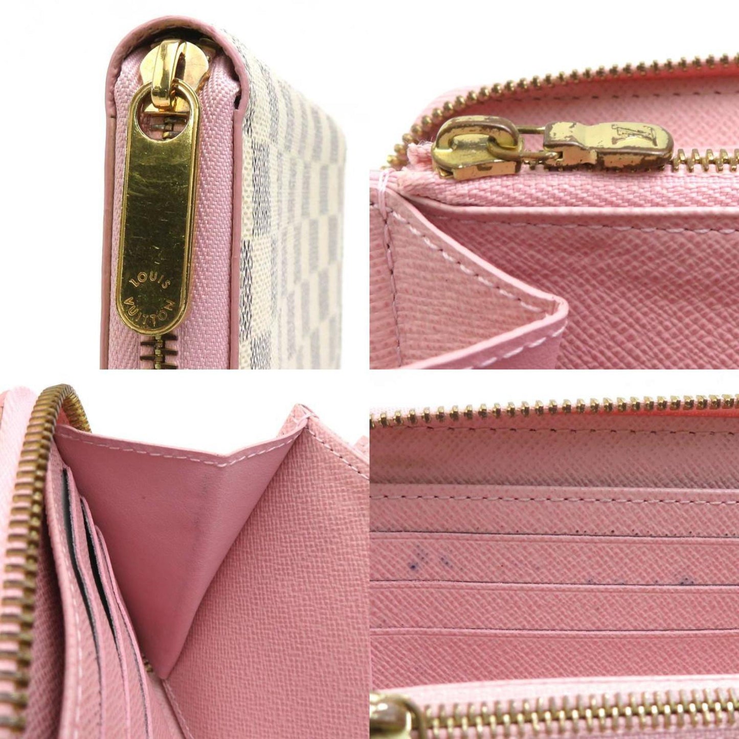 Louis Vuitton Zippy wallet, White, Canvas, wallet