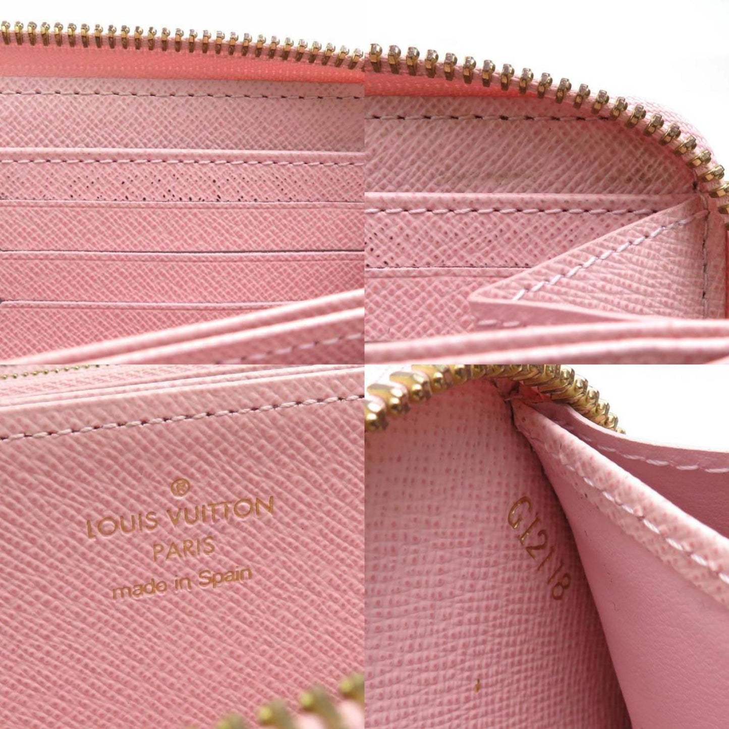 Louis Vuitton Zippy wallet, White, Canvas, wallet