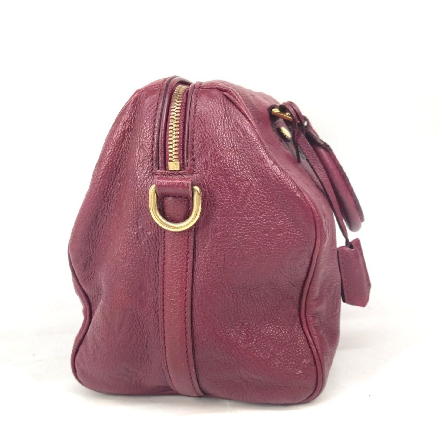 Louis Vuitton Speedy 30, Burgundy, Leather, handbag