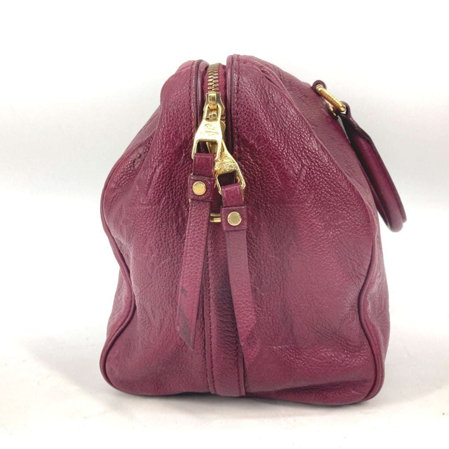 Louis Vuitton Speedy 30, Burgundy, Leather, handbag