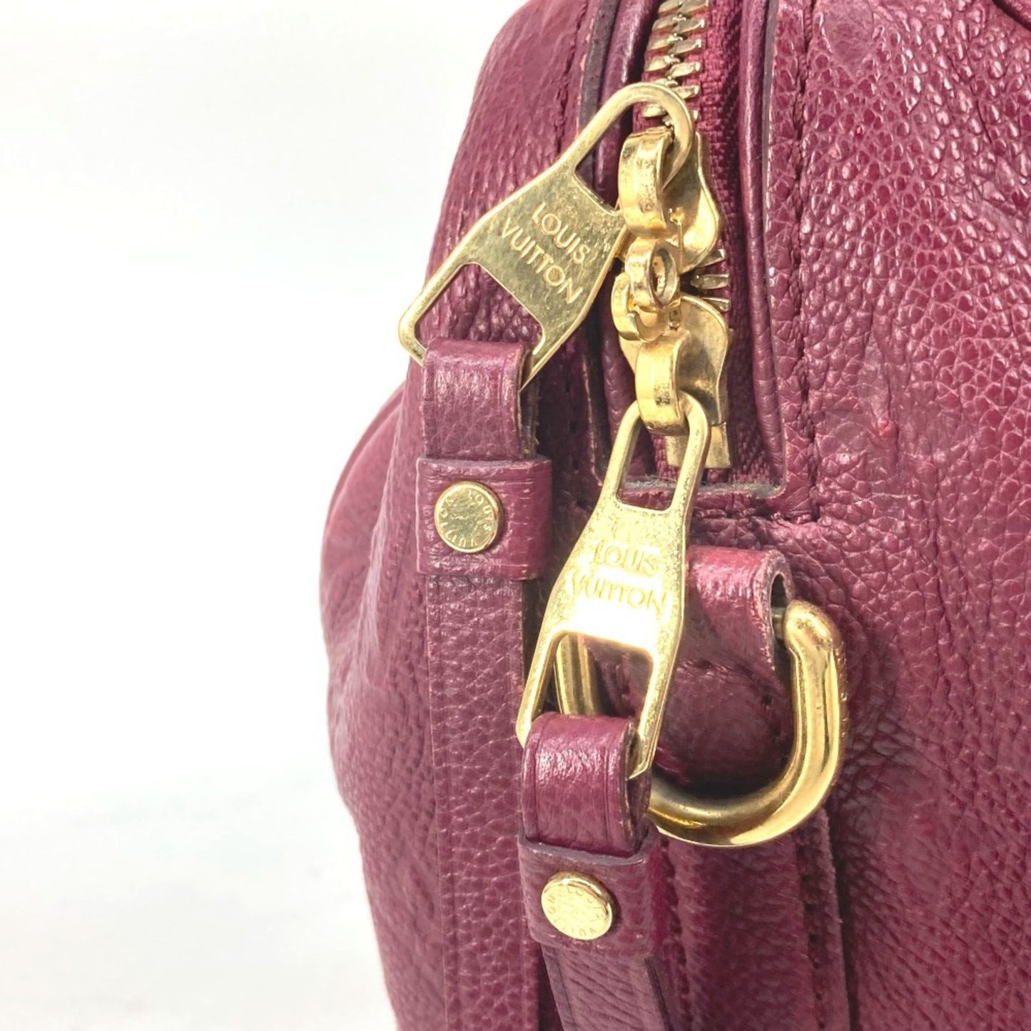 Louis Vuitton Speedy 30, Burgundy, Leather, handbag