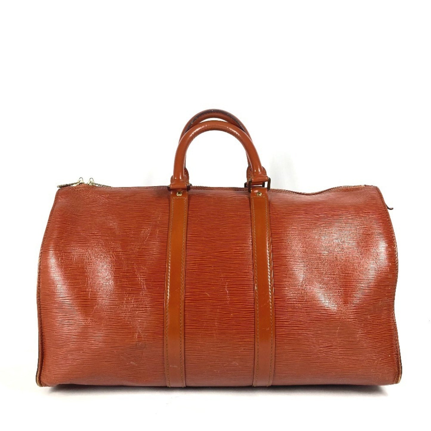 Louis Vuitton Keepall 50, Brown, Leather, travel